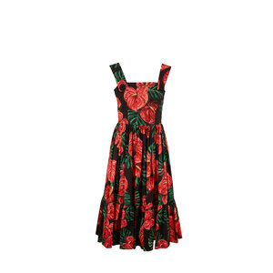 Dolce & Gabbana ミディドレス レッド DOLCE & GABBANA Dress Red Bustier Corset Lace Bodycon Midi