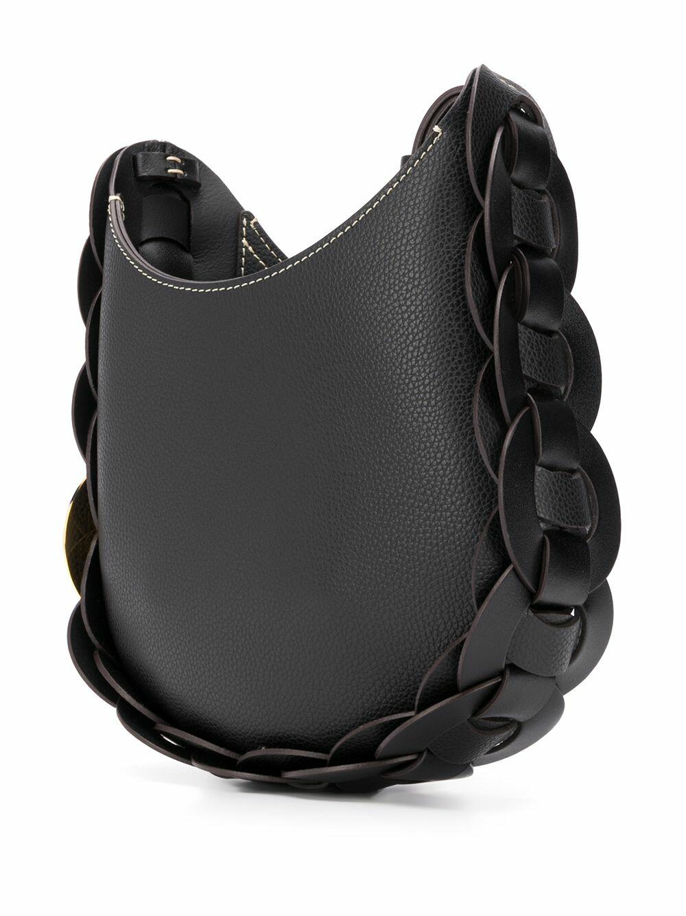 Chloé - Darryl Black Grained Leather Small Hobo Bag