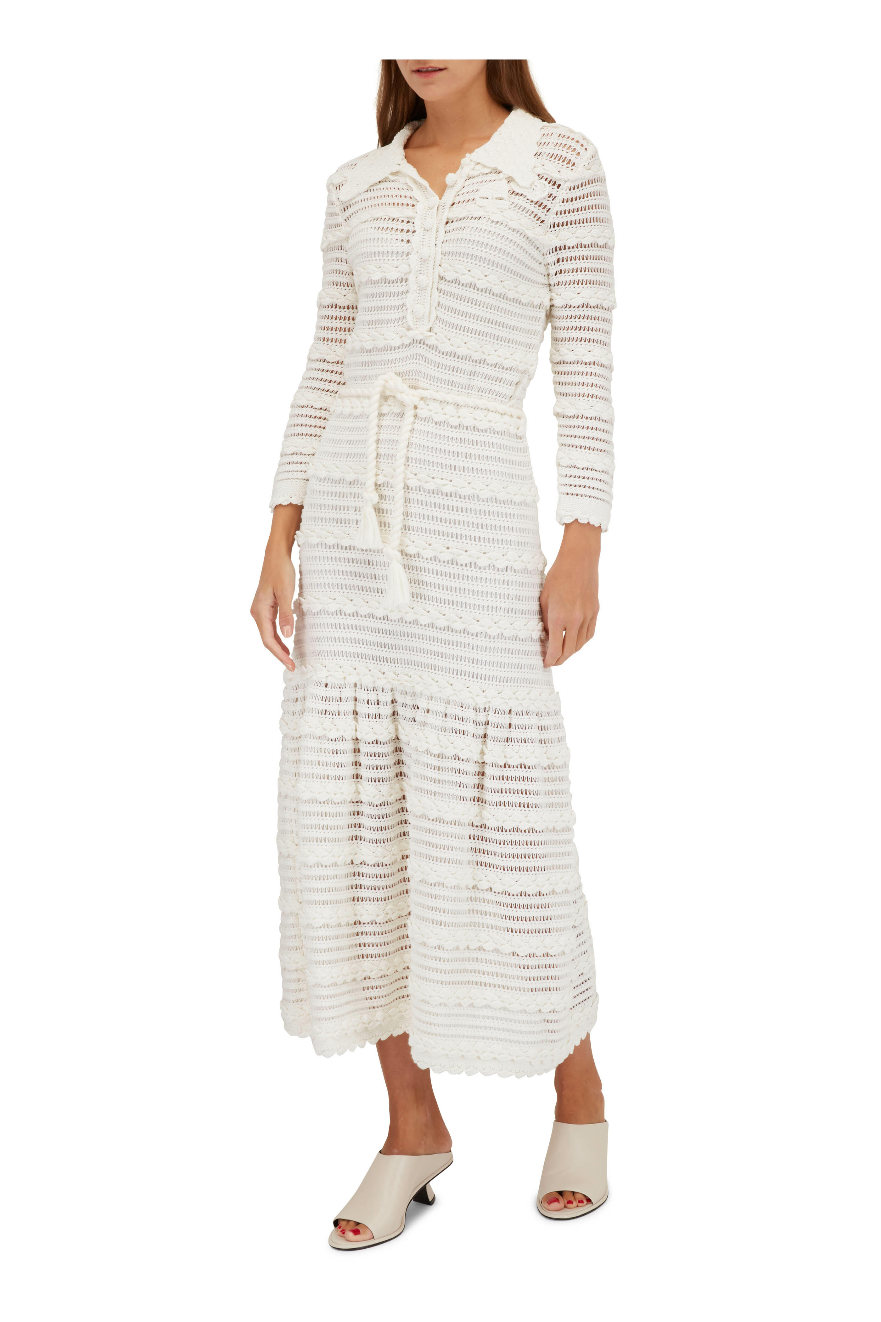 Zimmermann - Lyre Ivory Cotton Shirt Dress | Mitchell Stores