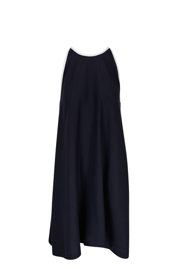 Lafayette 148 New York - Ink Linen Tipped Swing Dress