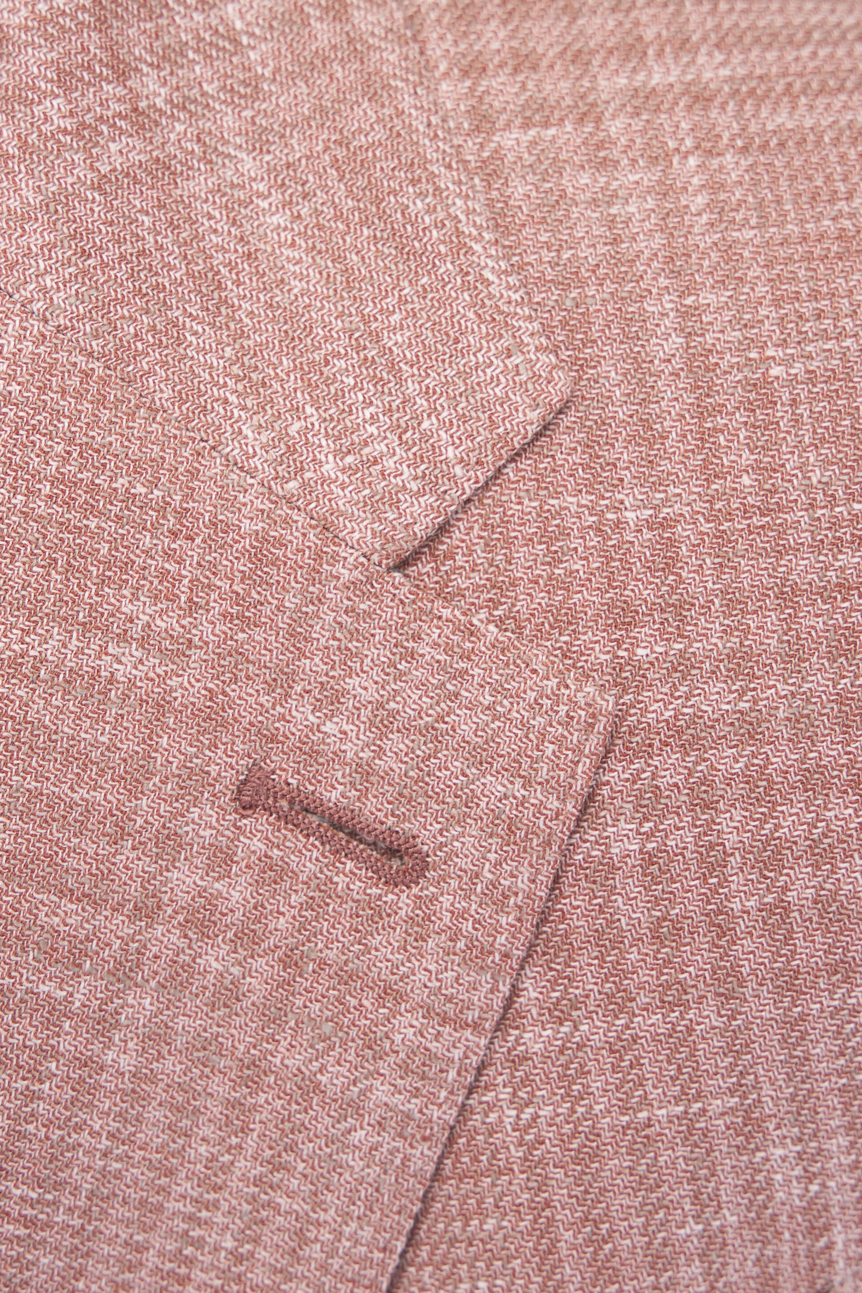 Zegna - Salmon Plaid Linen, Wool & Silk Sportcoat