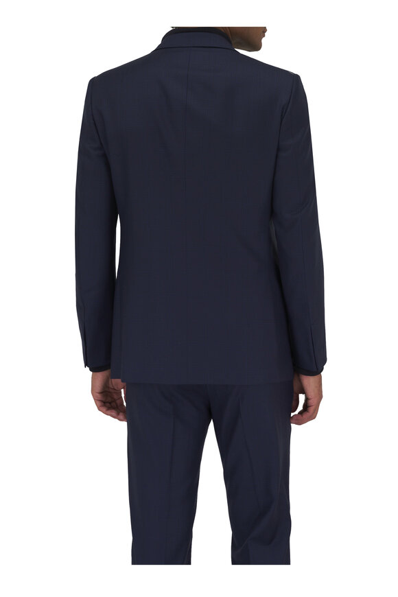 Zegna - Navy Tonal Plaid Wool Suit