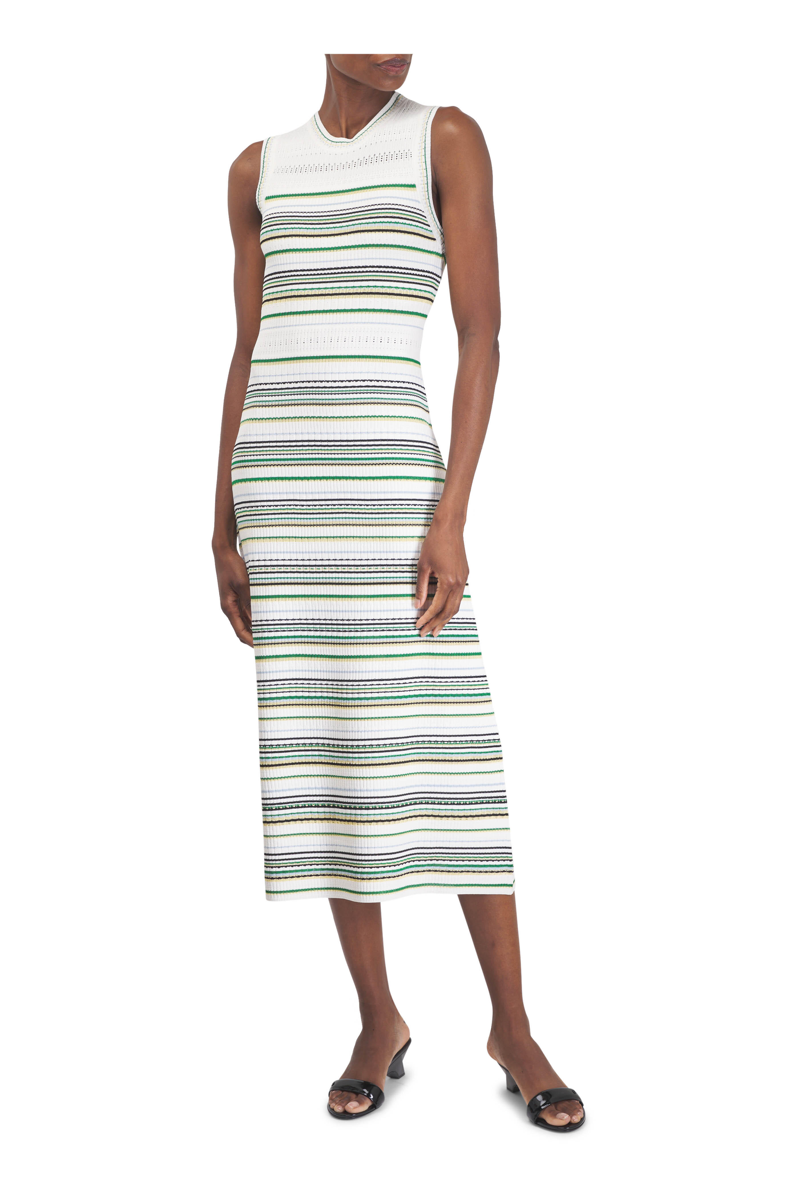 Veronica Beard - Dawna Knit Off White Multi Maxi Dress