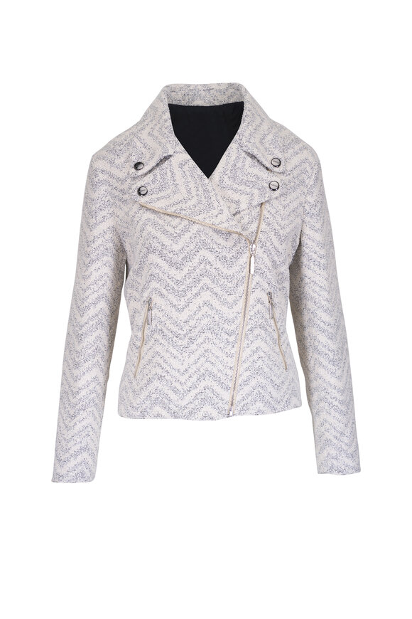 Missoni Ecru Boucle Moto Jacket