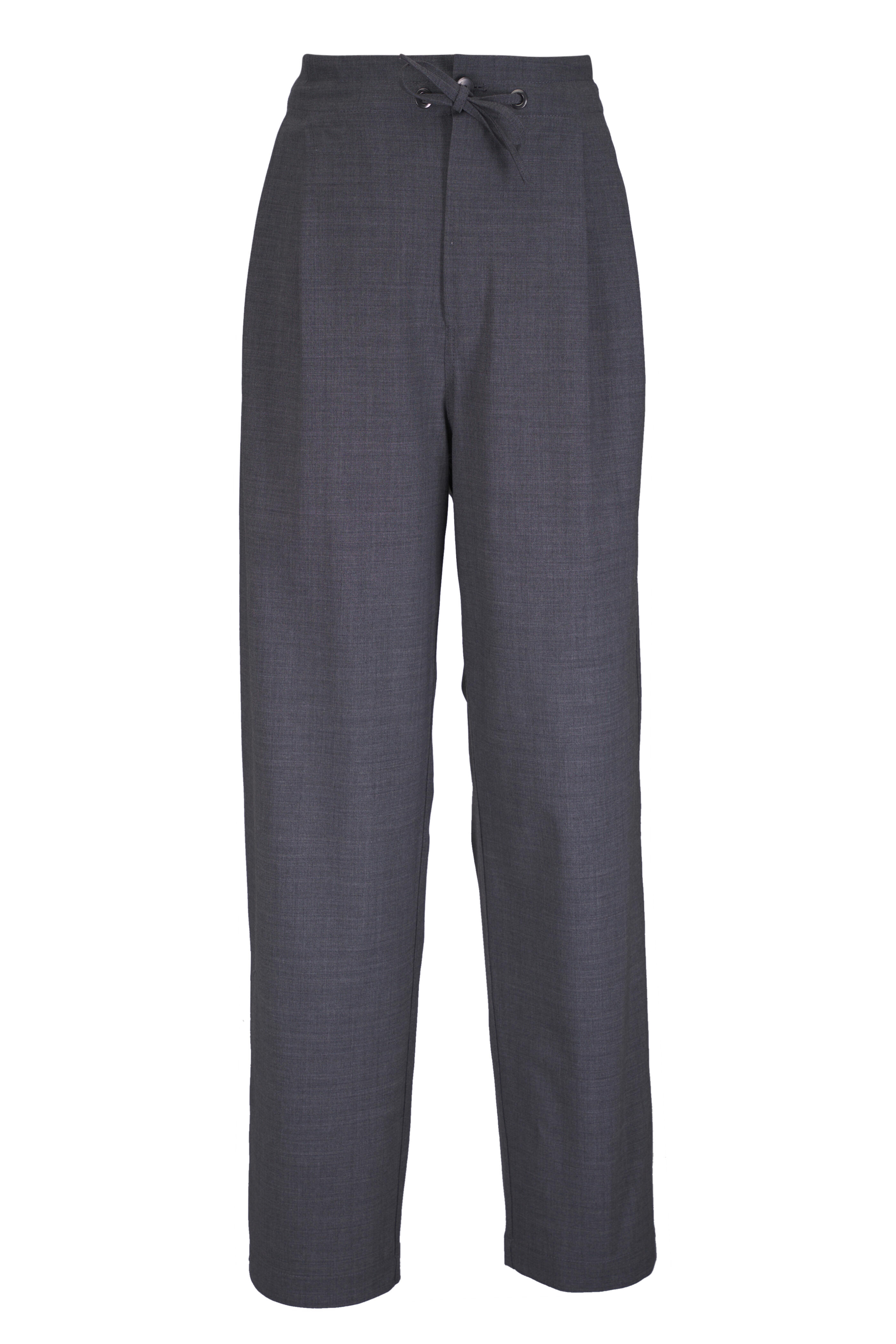 Brunello Cucinelli - Medium Gray Tropical Luxury Wool Drawstring Pant
