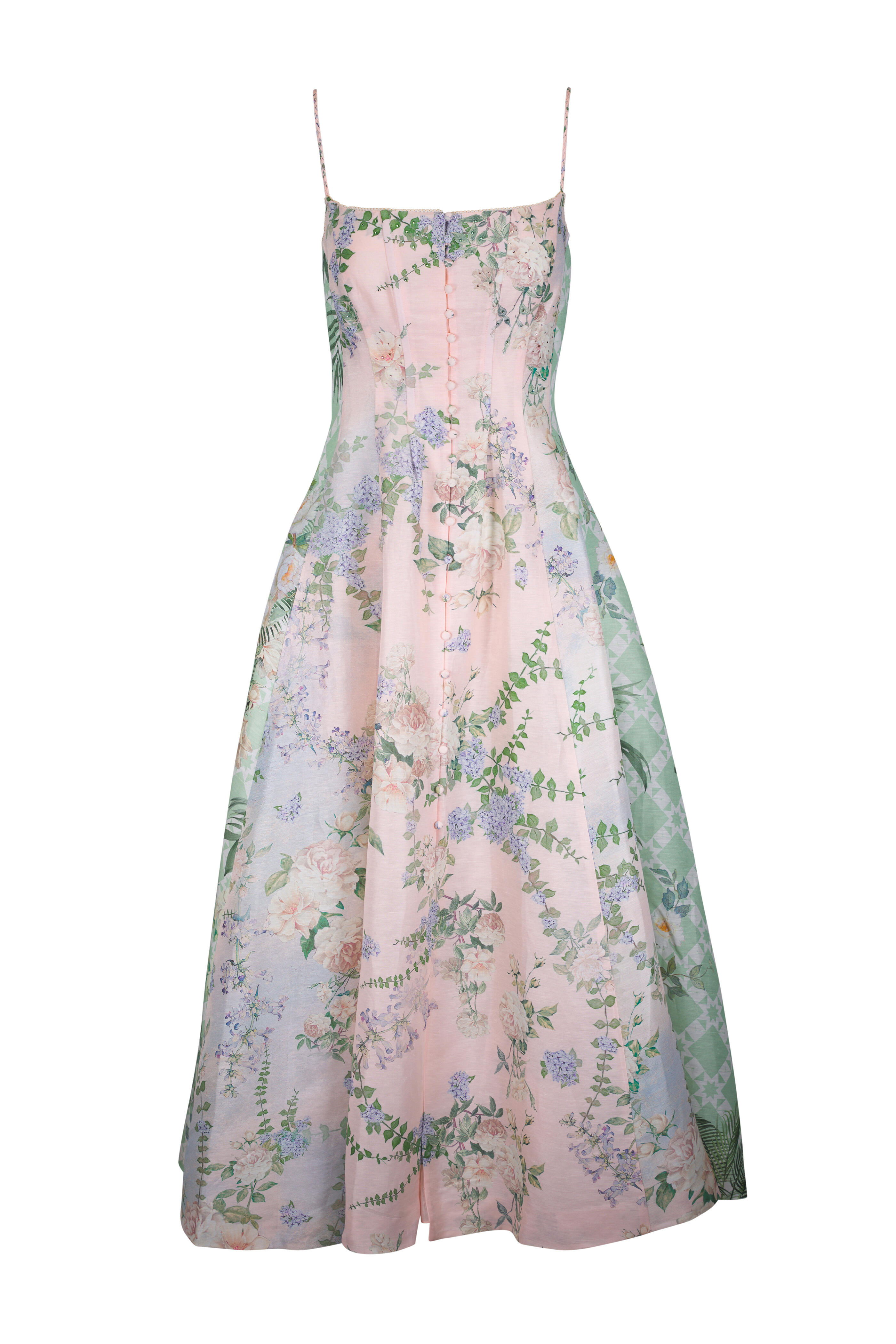 Camilla - Light Pink Floral Corset Dress