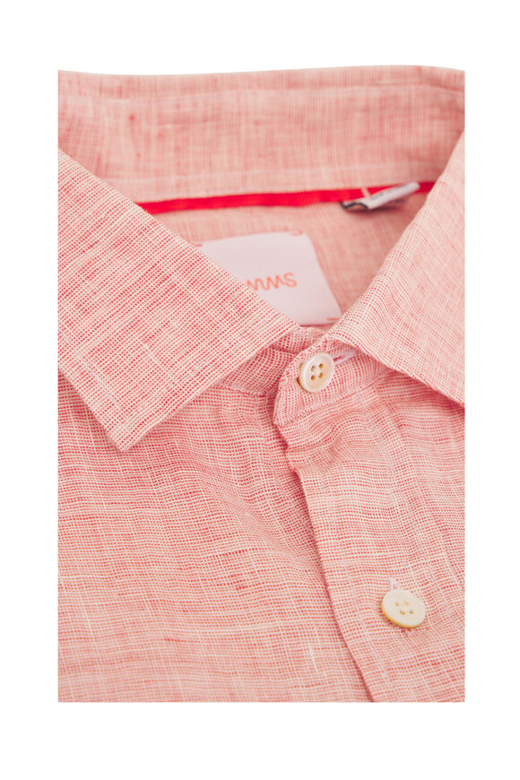 Swims - Amalfi End On End Coral Linen Sport Shirt