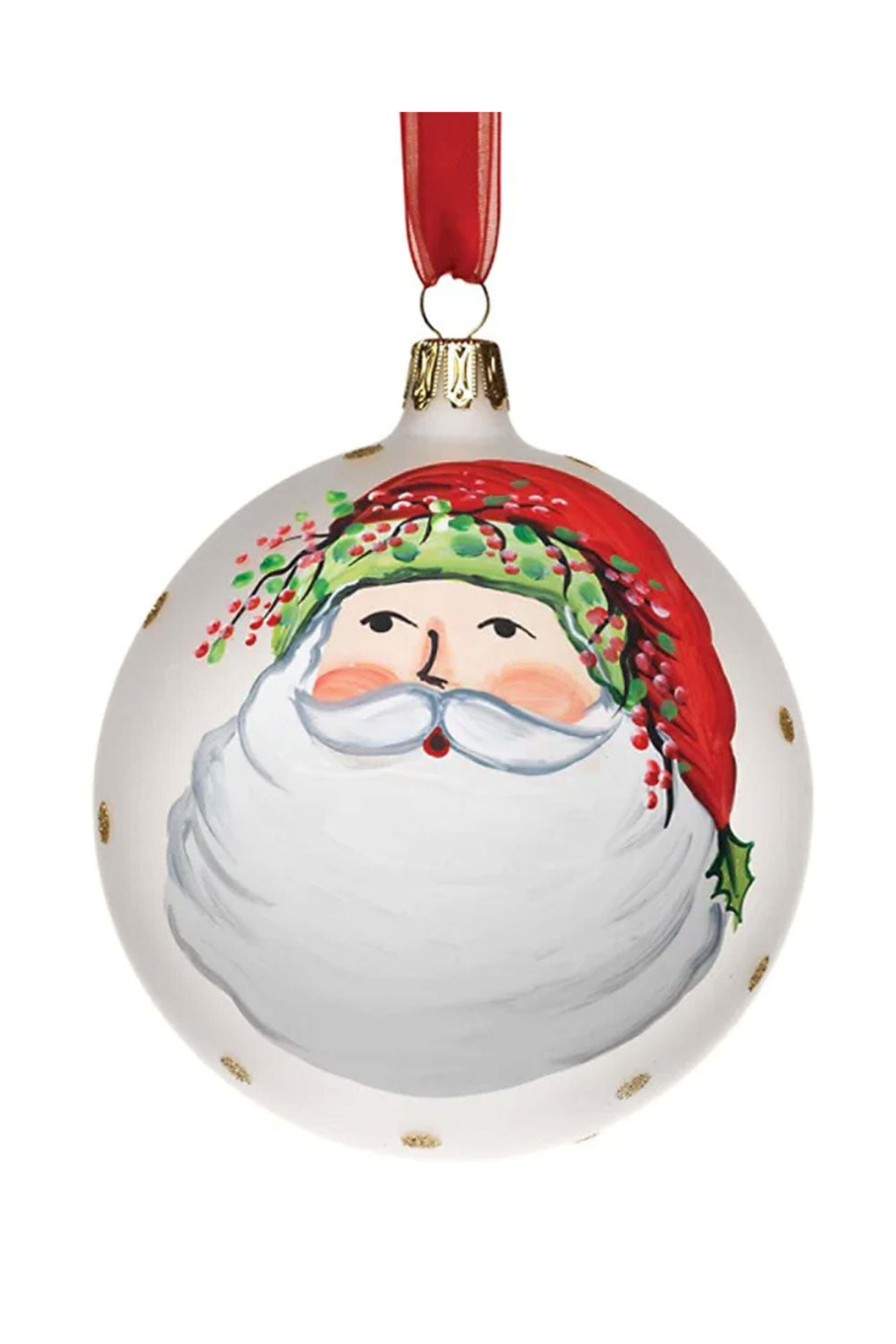 Vietri - Hand Painted Old St. Nick Assorted Ornament Set