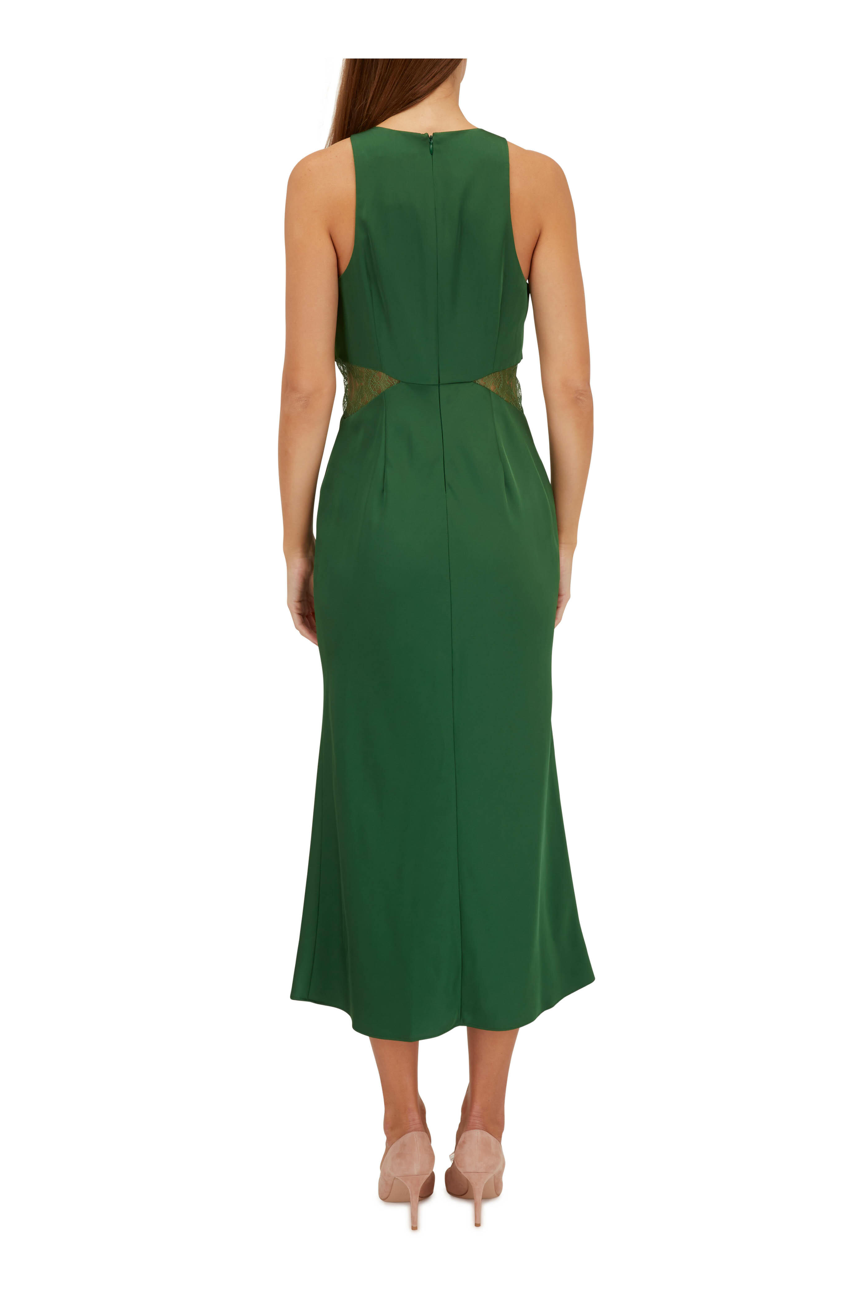 Sachin + Babi - Drew Emerald Green Lace Inset Dress