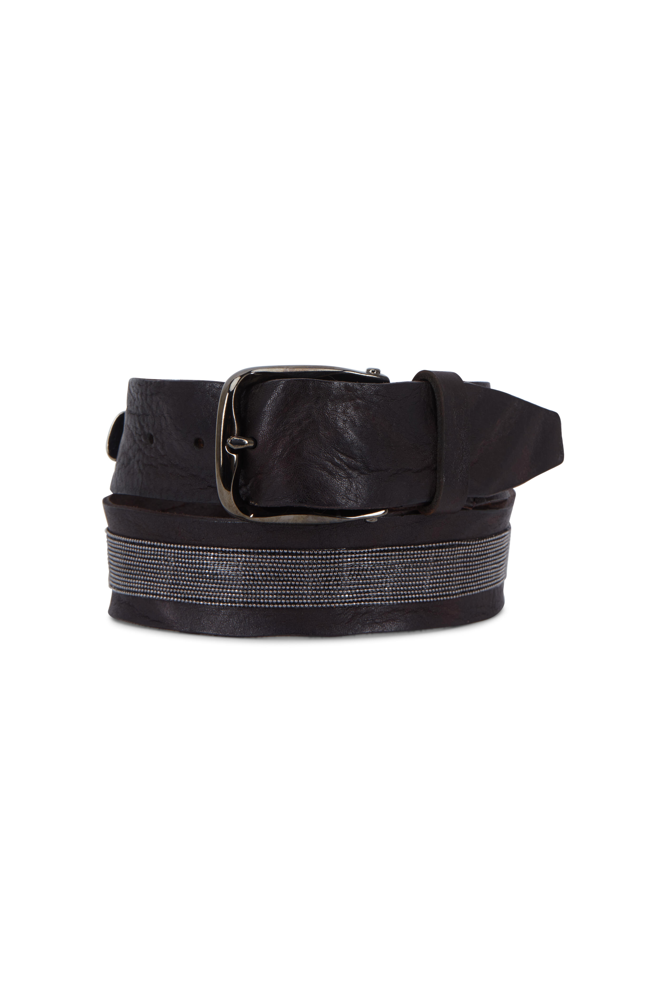Suzi Roher designer belt! Suzi Roher - Silver Snakeskin Embossed Leather Belt main image 2