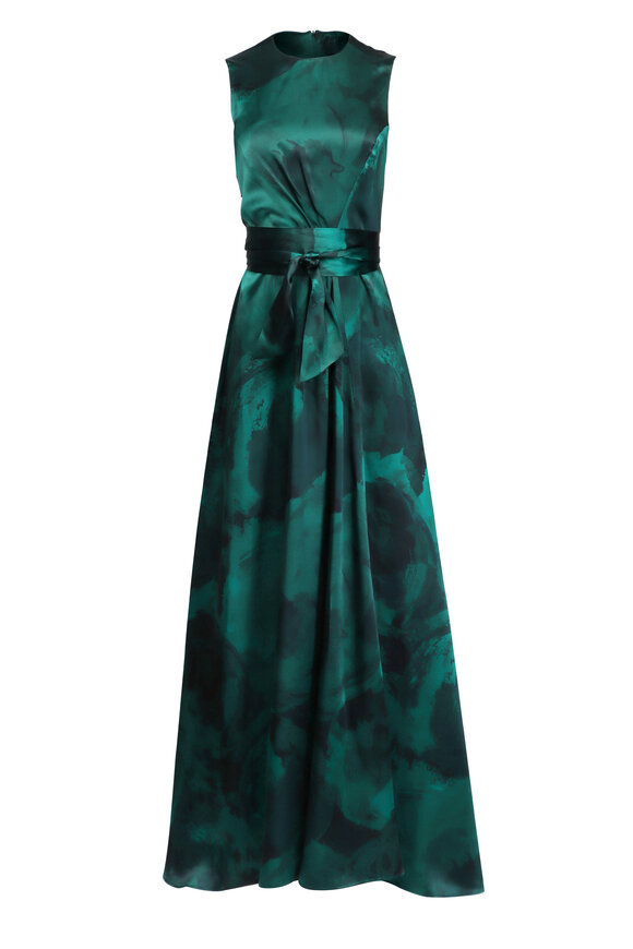 ワンピース Michael Kors Woman Dress Green MS582WLF4C 340 Michael Kors Collection - Green Sleeveless Pleated Midi