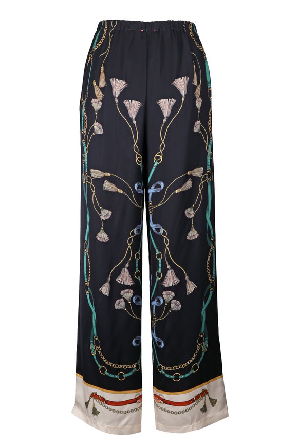 Forte Forte The Crown Navy Satin Pant - view 2