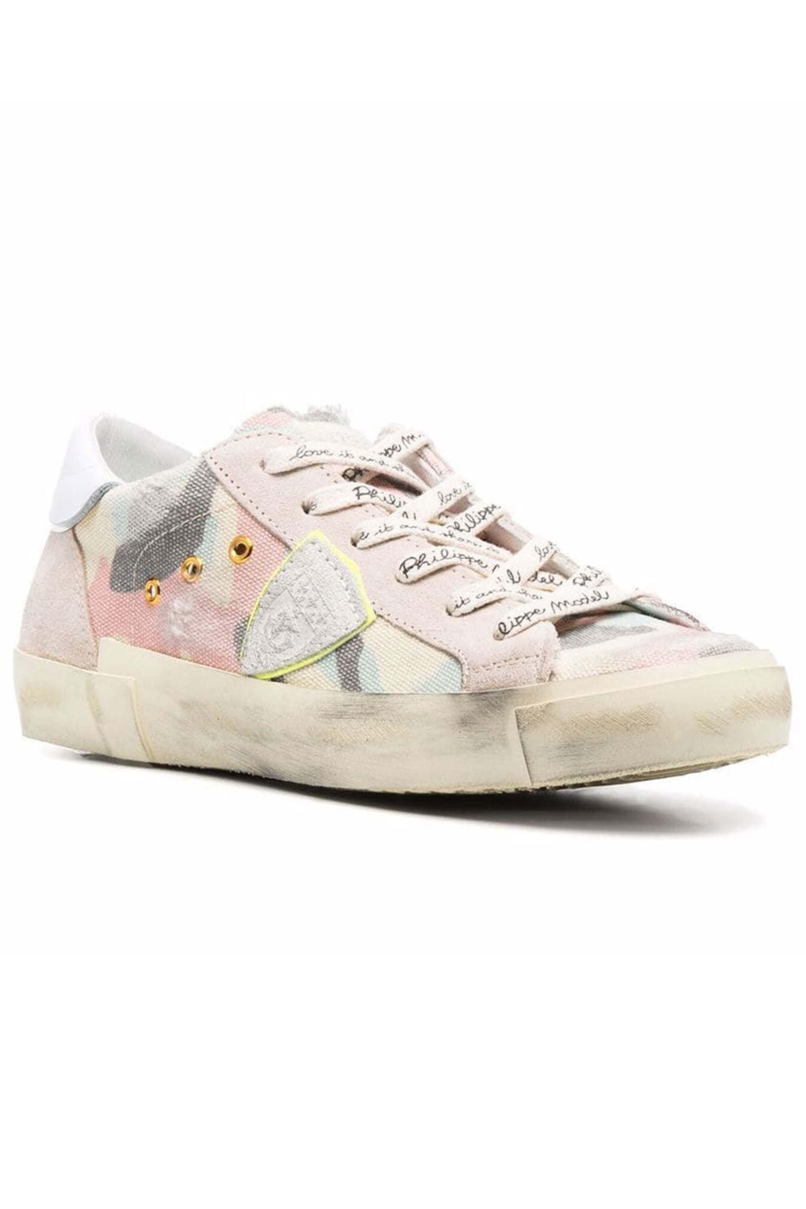 Philippe Model - Camouflage Print Sneaker in Pink