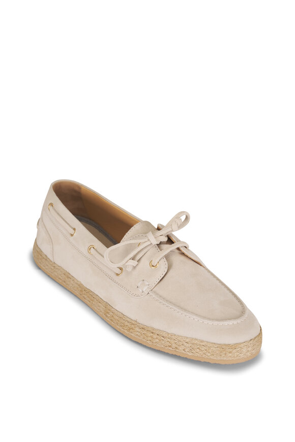 Brunello Cucinelli Sand Suede Boat Espadrille