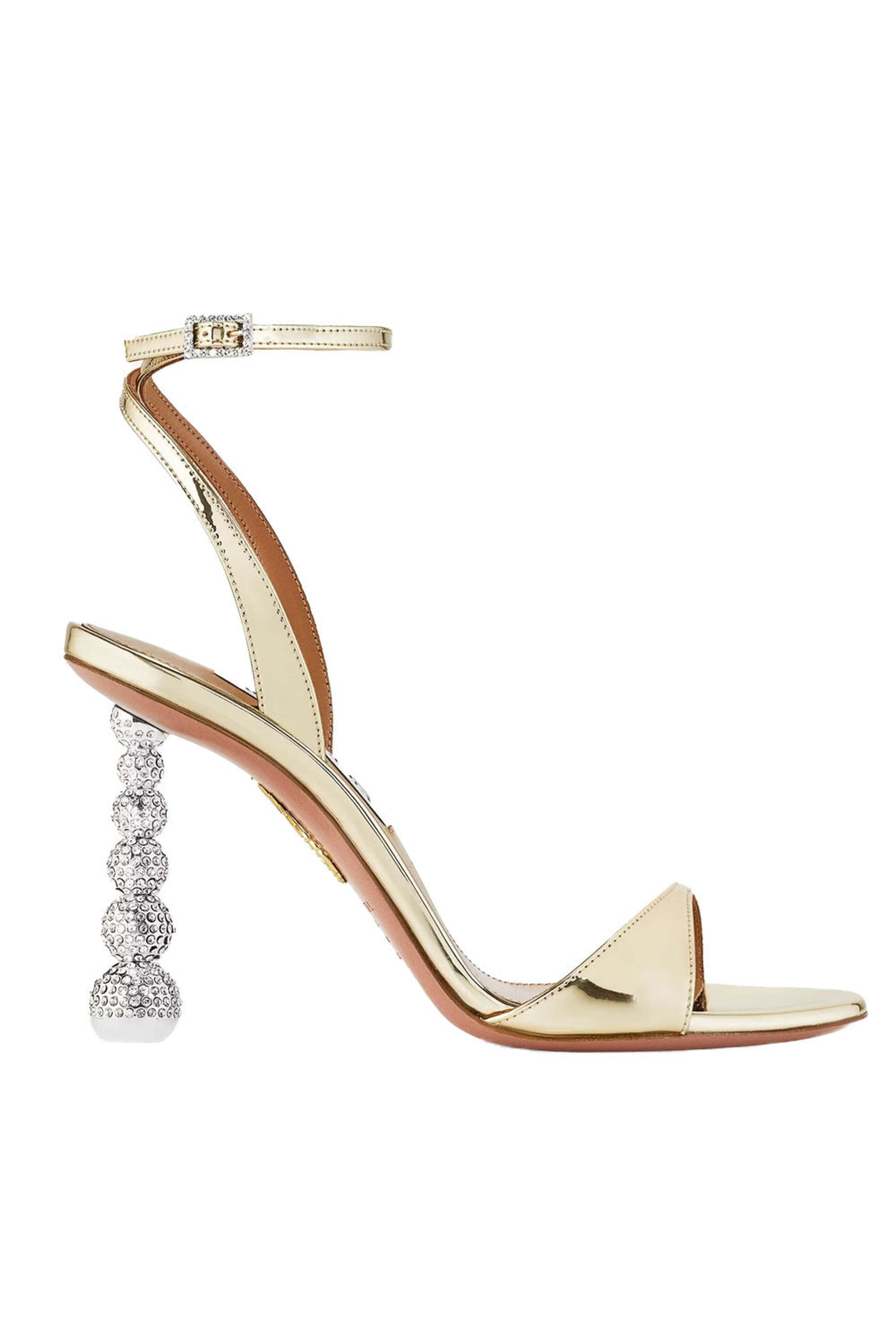 サンダル・ミュール AQUAZZURA Women Sandals MLGMIDS0SUGNND Beige Tessa Sandal 105 GOLD Aquazzura@ Official