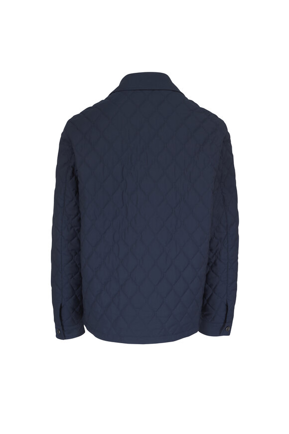 Isaia Navy Quilt Techno Storm Jacket - view 4
