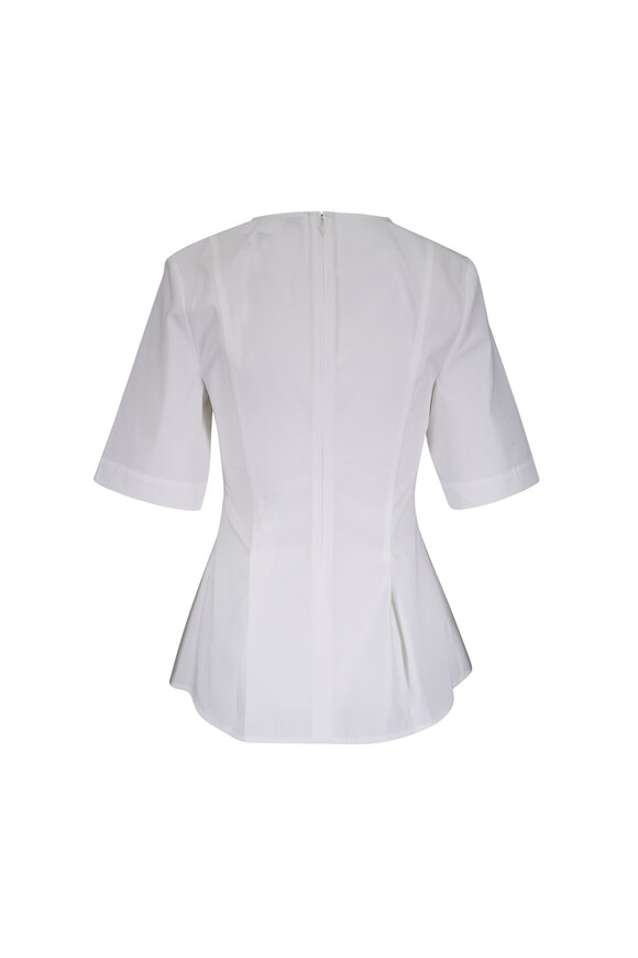 Totême White Tailored Cotton Top - view 2