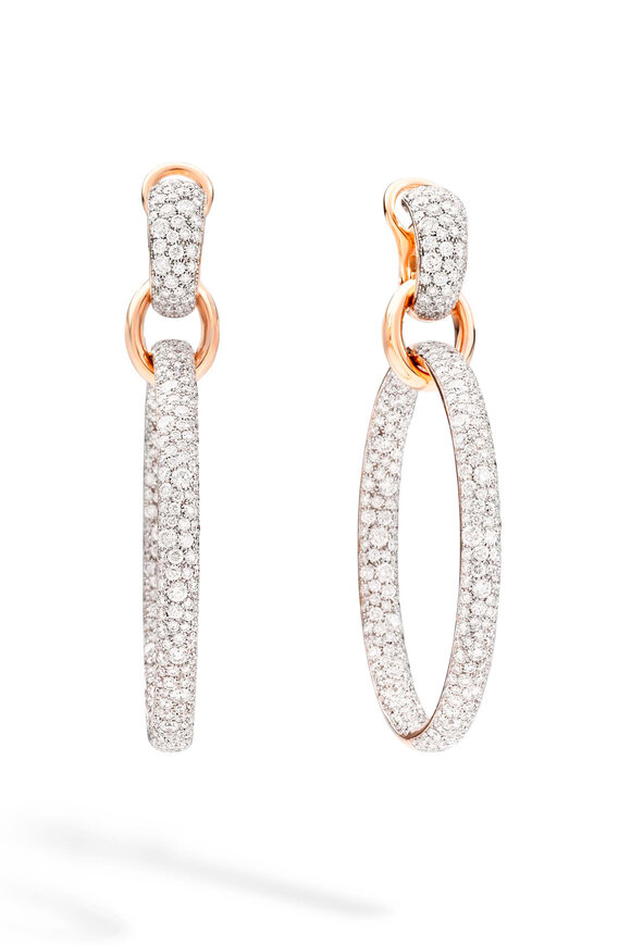 Pomellato Iconica 6.4CT Diamond Hoop Earrings