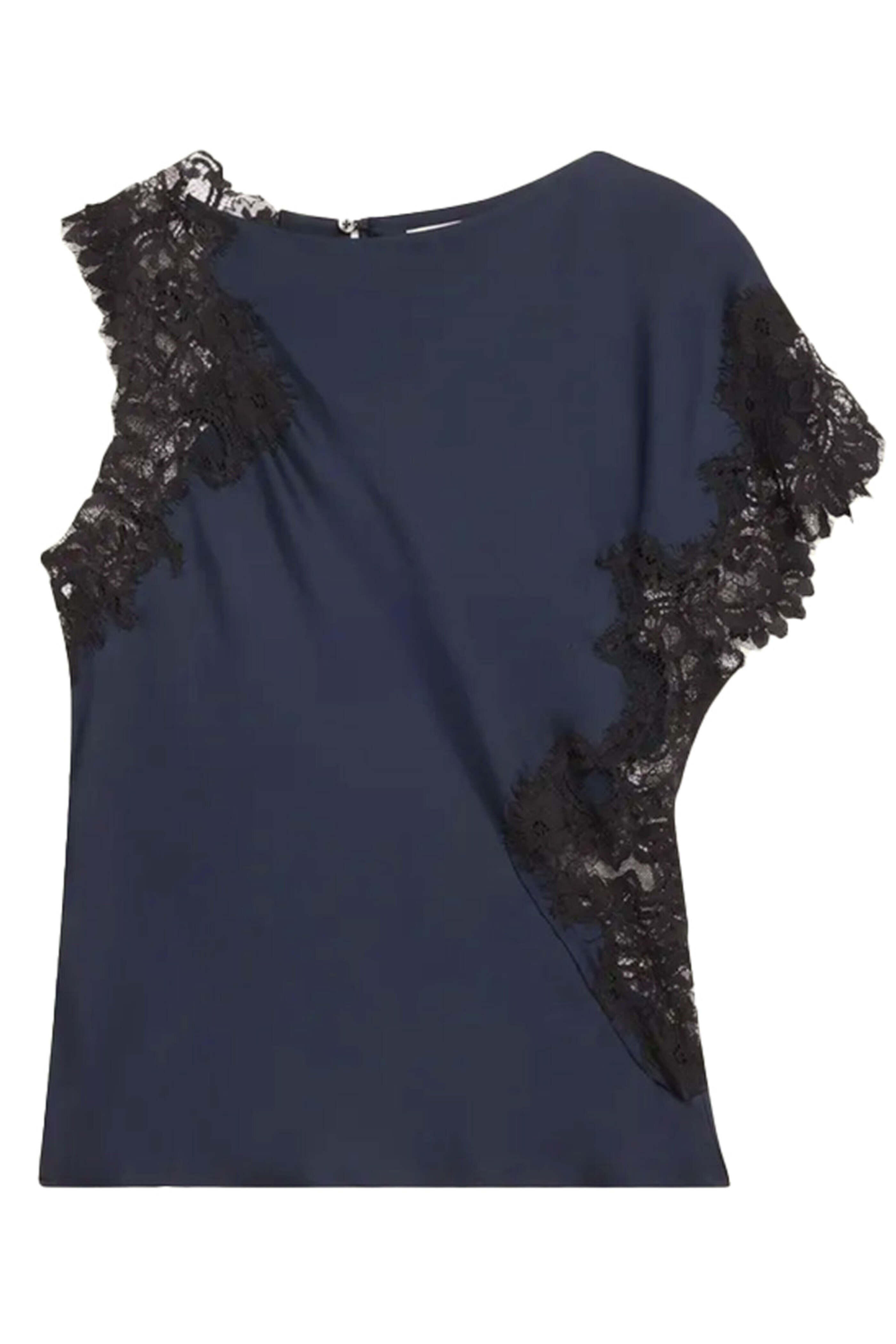 A.L.C. - Dark Sapphire & Black Lace Alessia Top