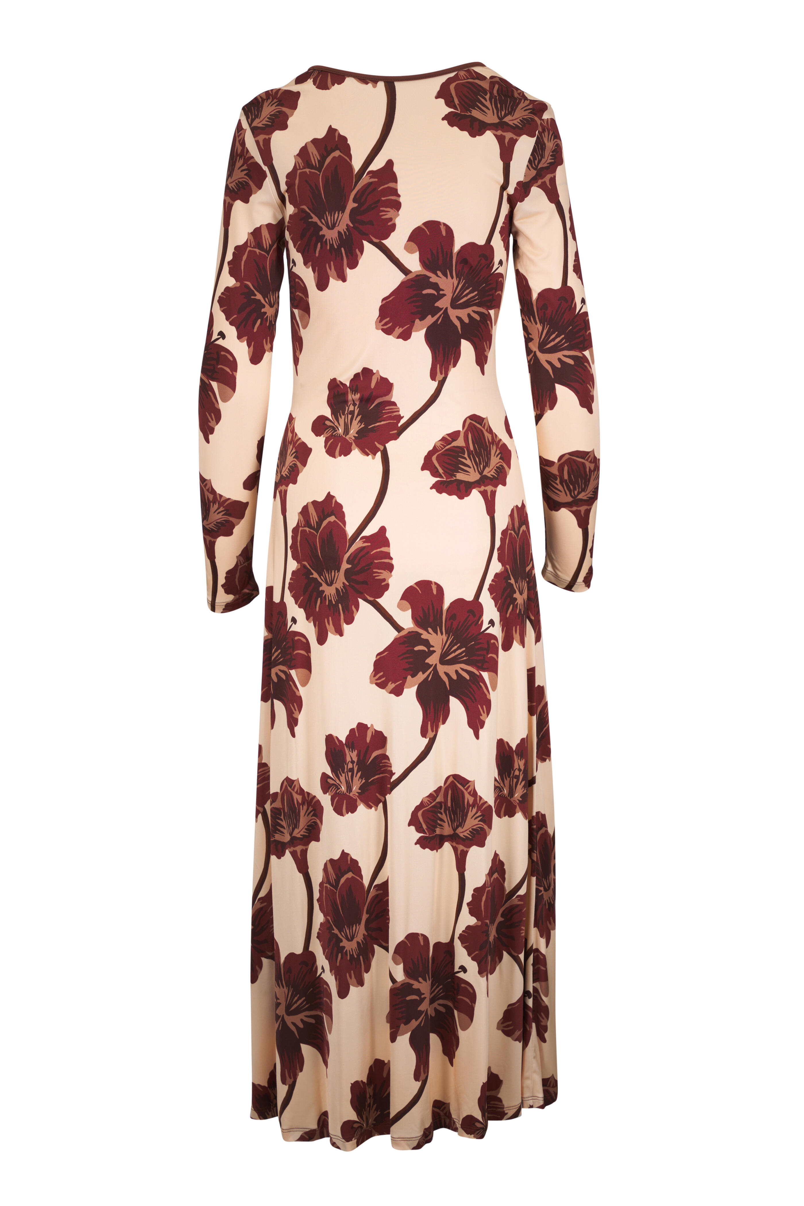 Johanna Ortiz - Alma Bordada Ecru & Brown Maxi Dress