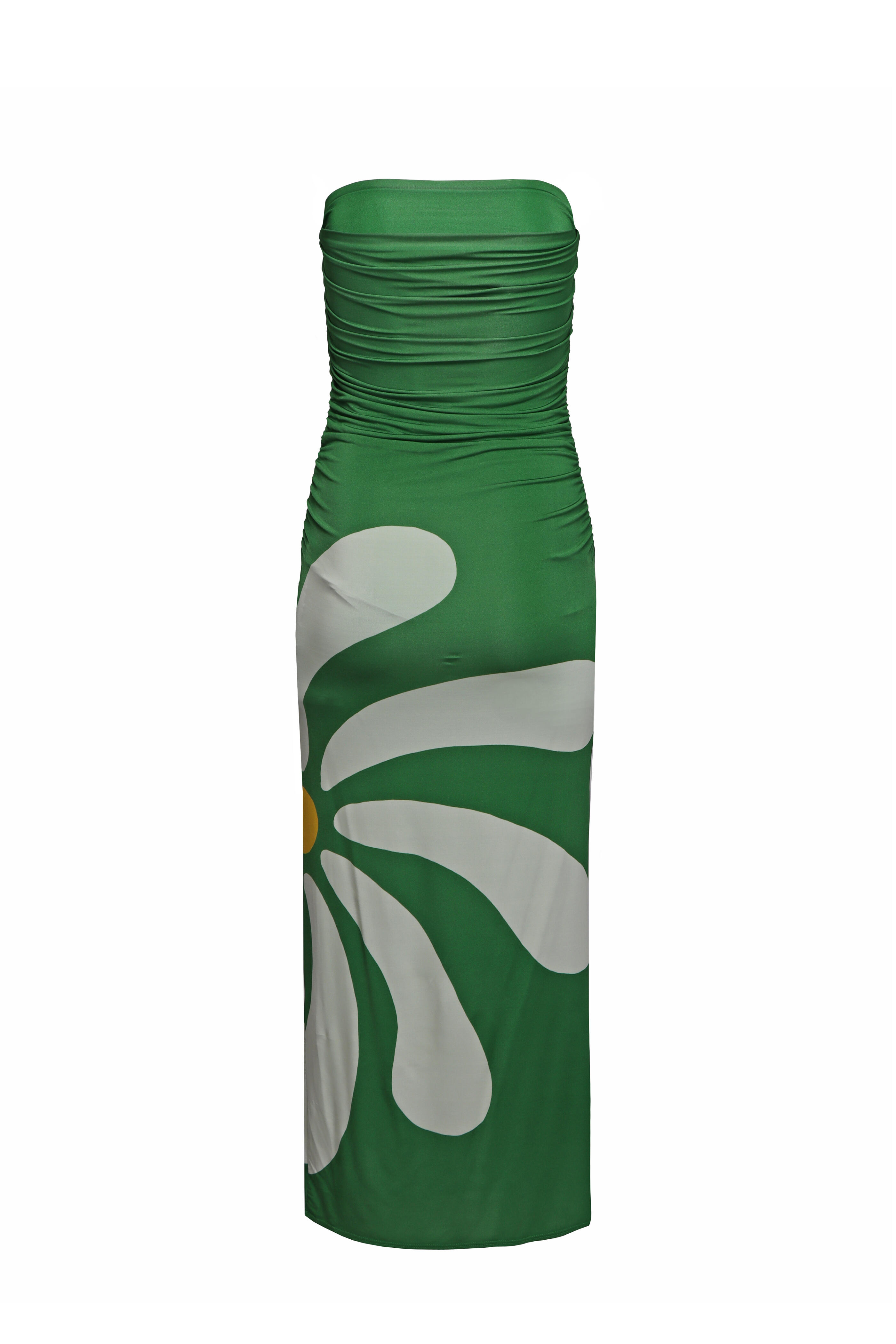 Cala De La Cruz - Daphne Green & White Daisy Maxi Dress