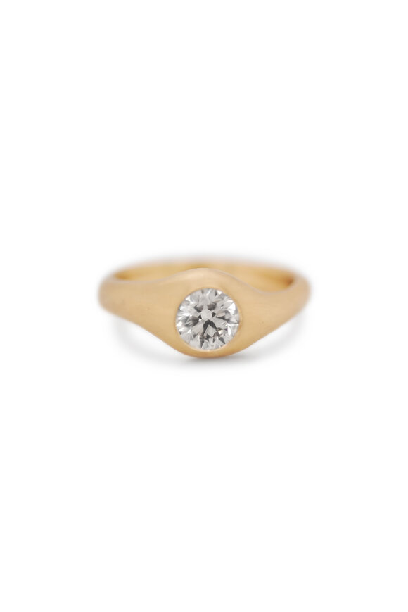 Kali Zoe 18k Yellow Gold Champagne Diamond Ring - view 1