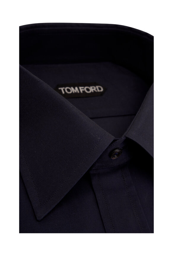 Tom Ford - Navy Blue Cotton Dress Shirt  