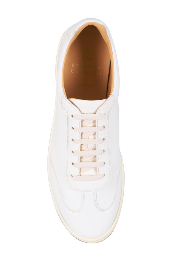 Brunello Cucinelli - Panama Off White Leather Sneaker