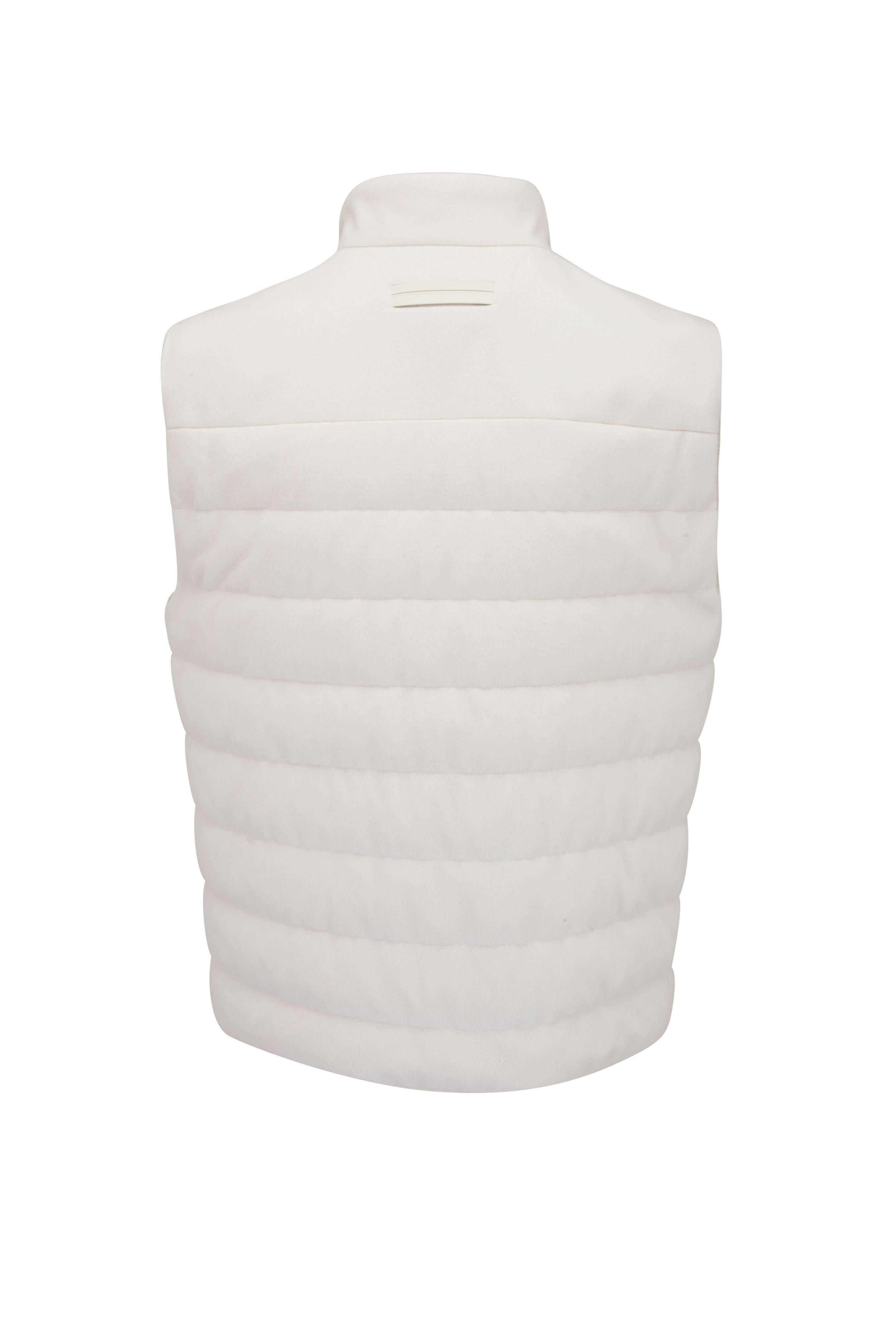 Zegna - White Oasi Cashmere Down Vest | Mitchell Stores