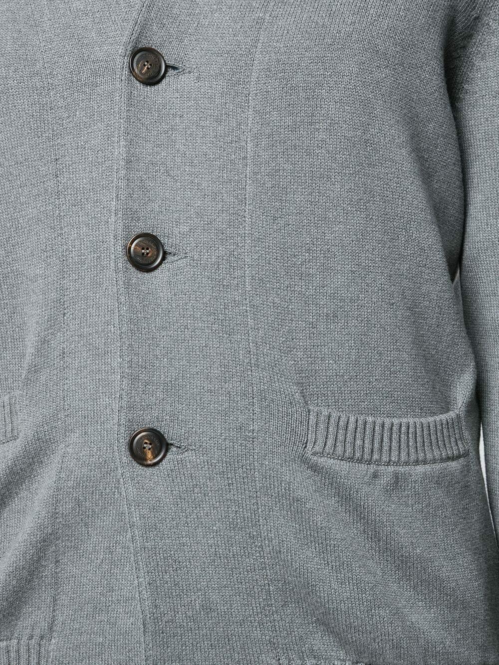 Brunello Cucinelli - Gray Cotton Button Down Cardigan
