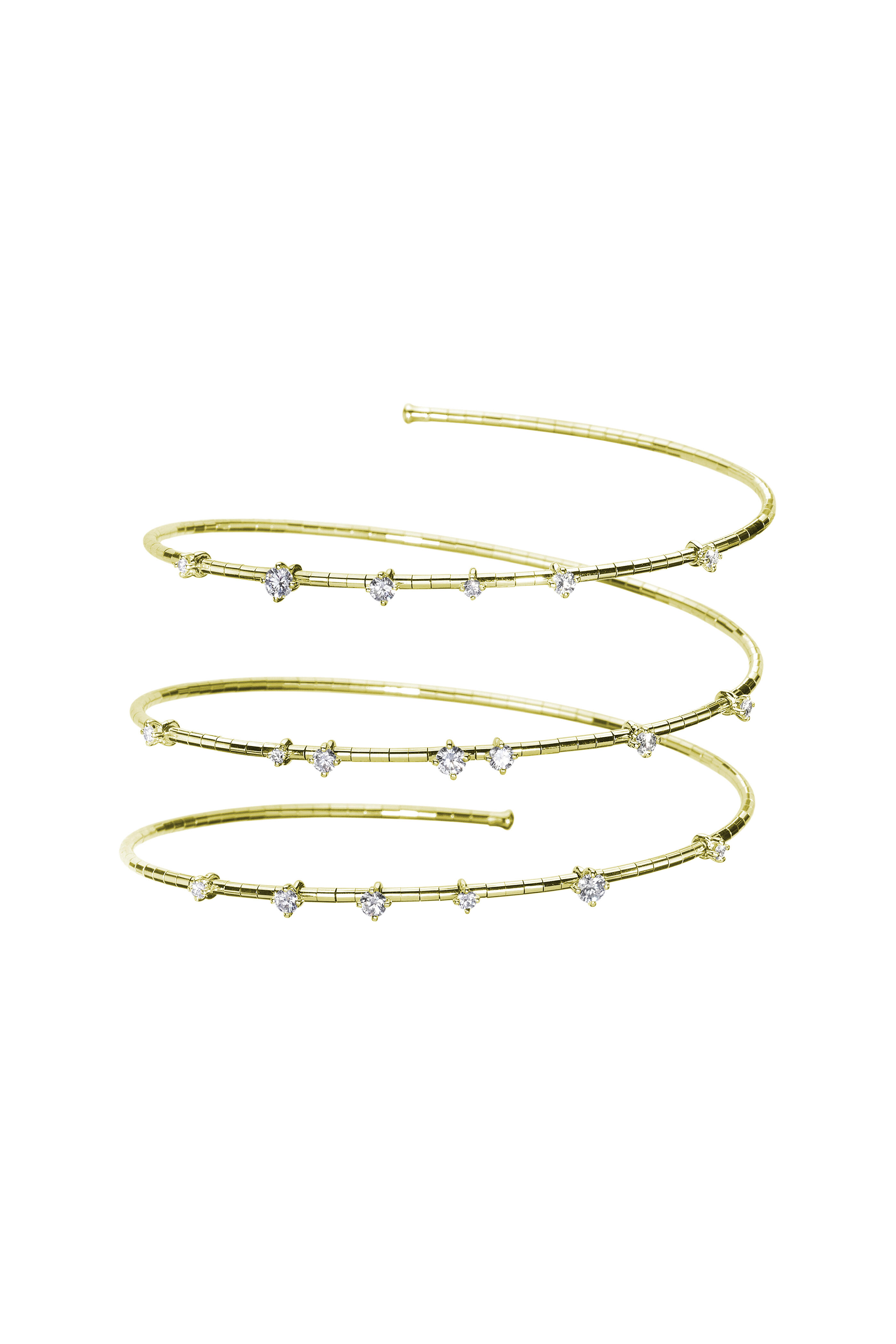 Mattia Cielo - Rugiada Diamond 3 Row 18K Gold Wrap Bracelet