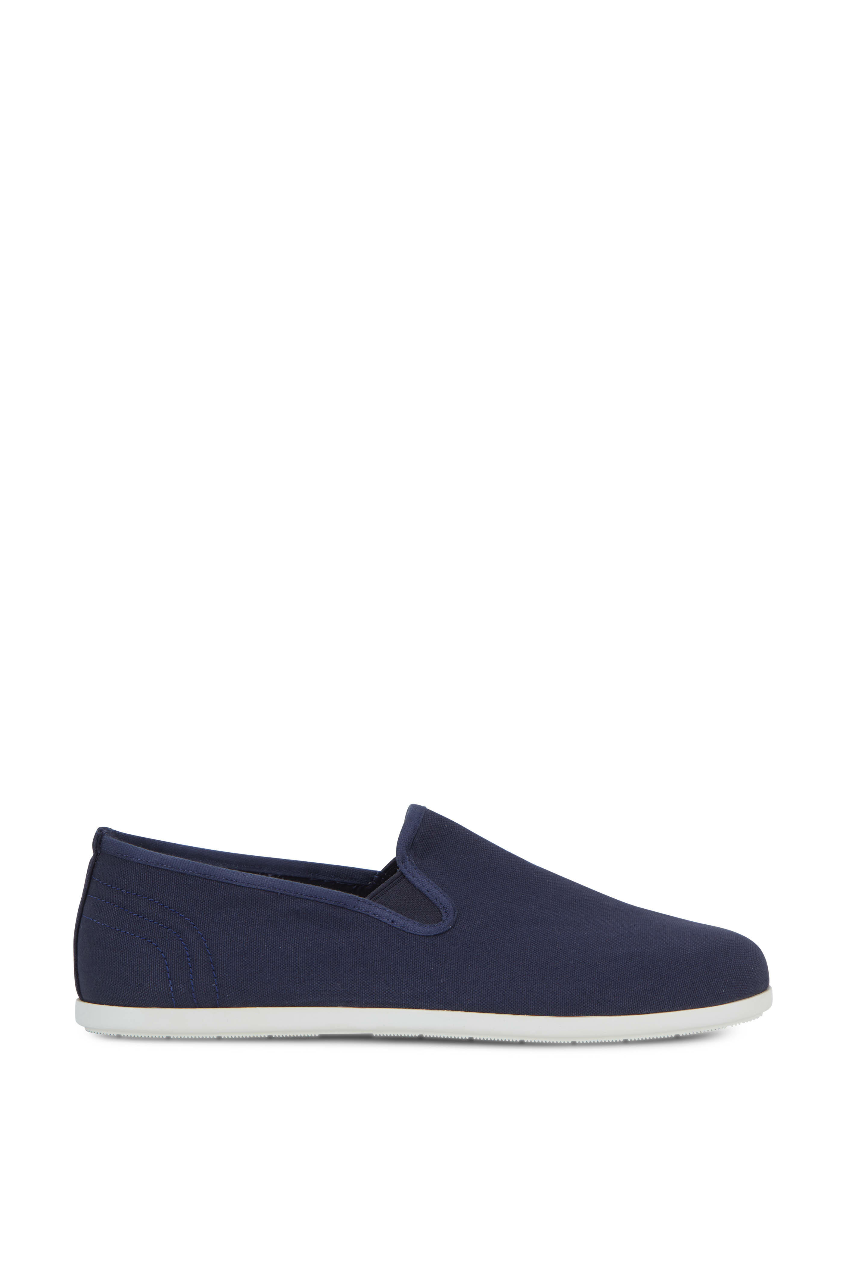 Vince - Chadwick Navy Blue Canvas Slip-On Loafer