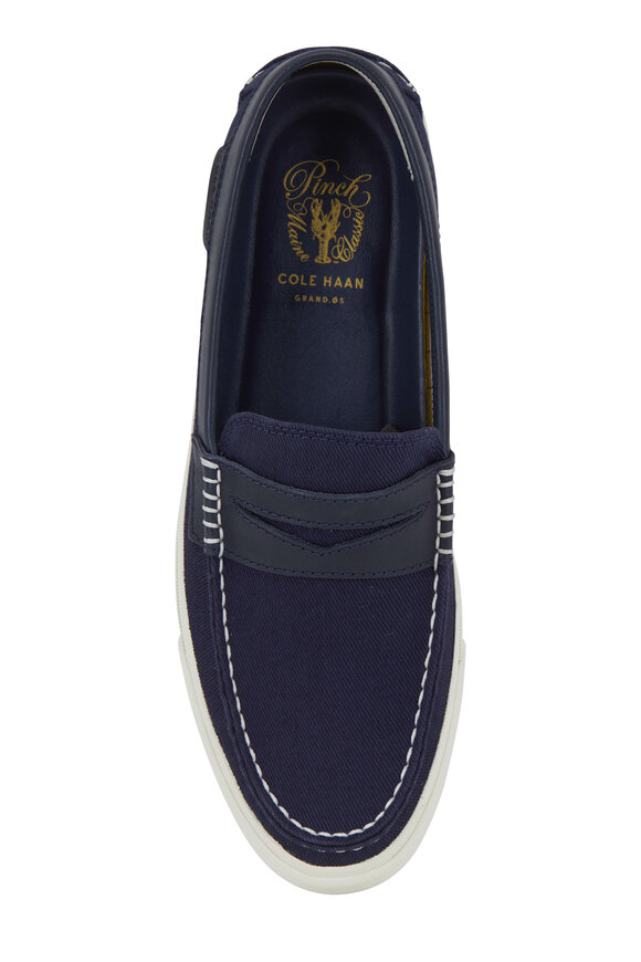 Cole Haan Pinch Navy Blue Canvas Casual Slip On Deck Loafers Shoes Men\'s 13 M Cole Haan Loafer Blue Casual Shoes for Men for sale | eBay main image 4