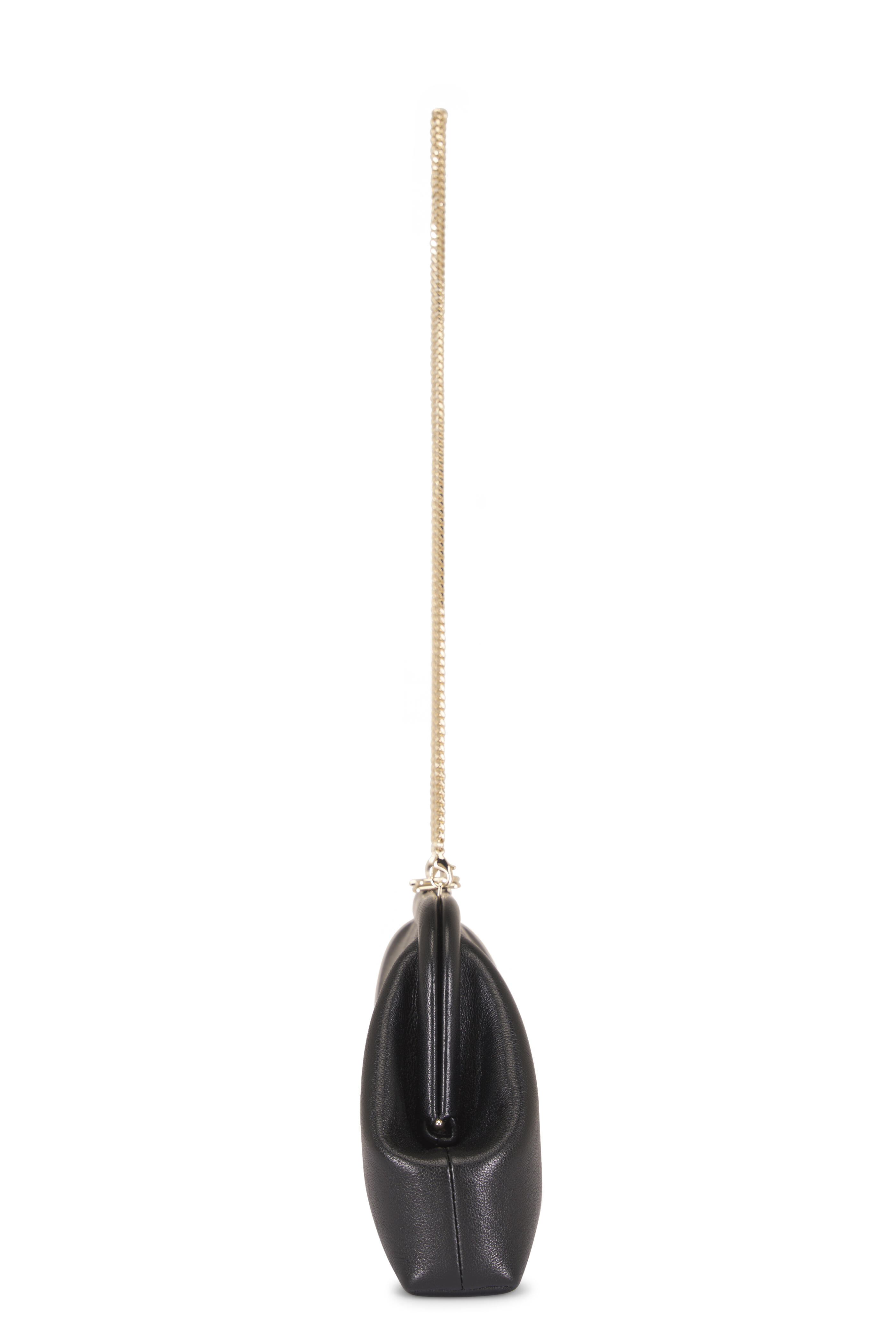 Jimmy Choo - Skylar Black Leather Clutch - view 6