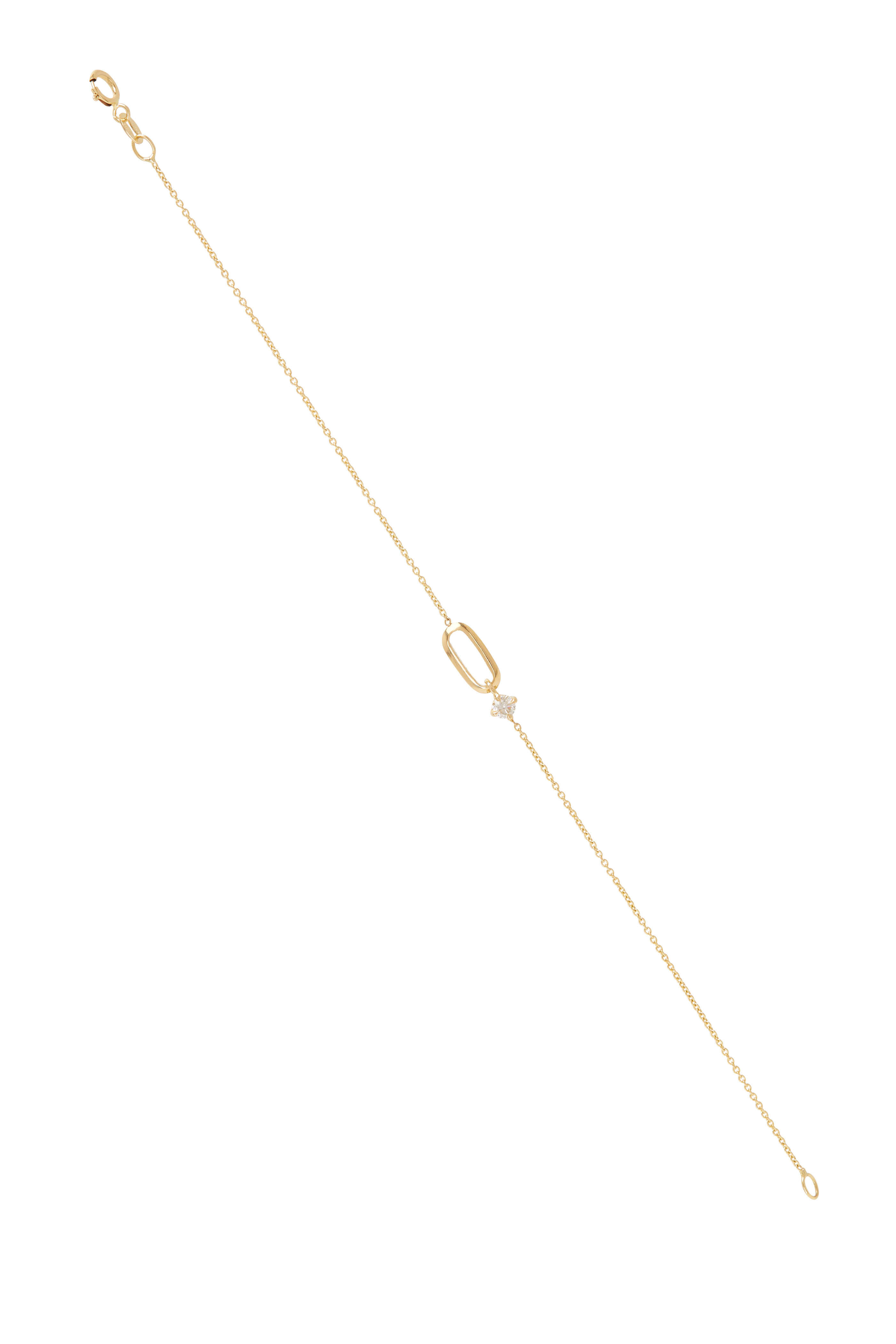【Lizzie Mandler】OG Link and Diamond Bracelet XS Knife Edge and Tennis Link Bracelet - Lizzie Mandler