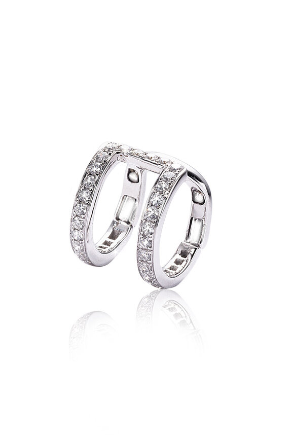 Nam Cho 18-karat Diamond Double Row Clip On Ear Cuff - view 1