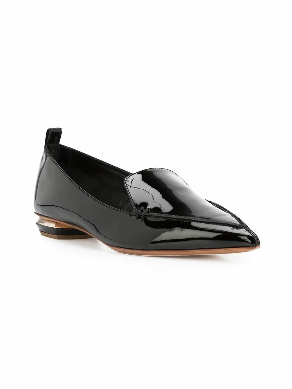 Nicholas Kirkwood - Beya Black Patent Leather Pointed Flat