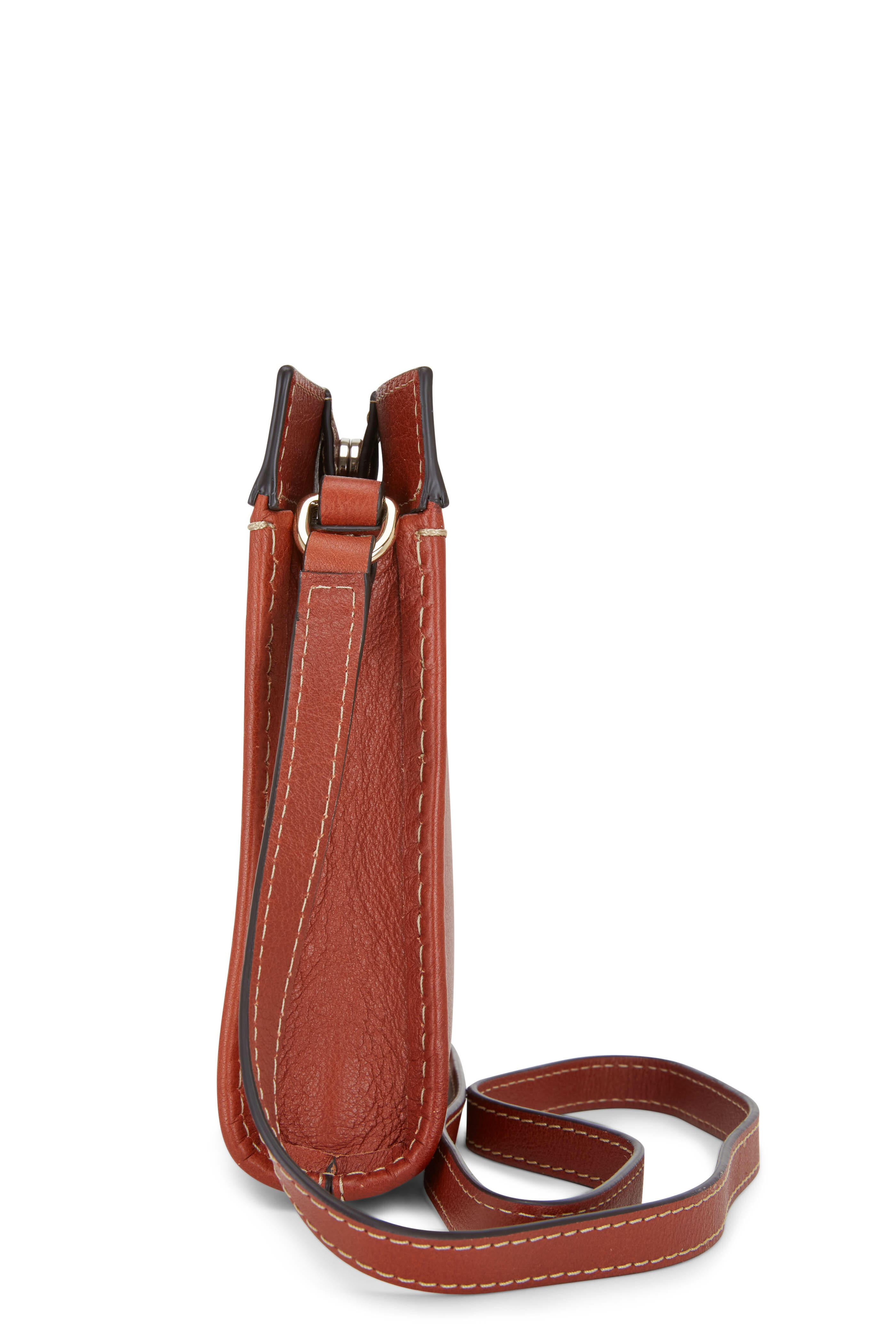 Chloé - Edith Sepia Brown Leather Phone Pouch