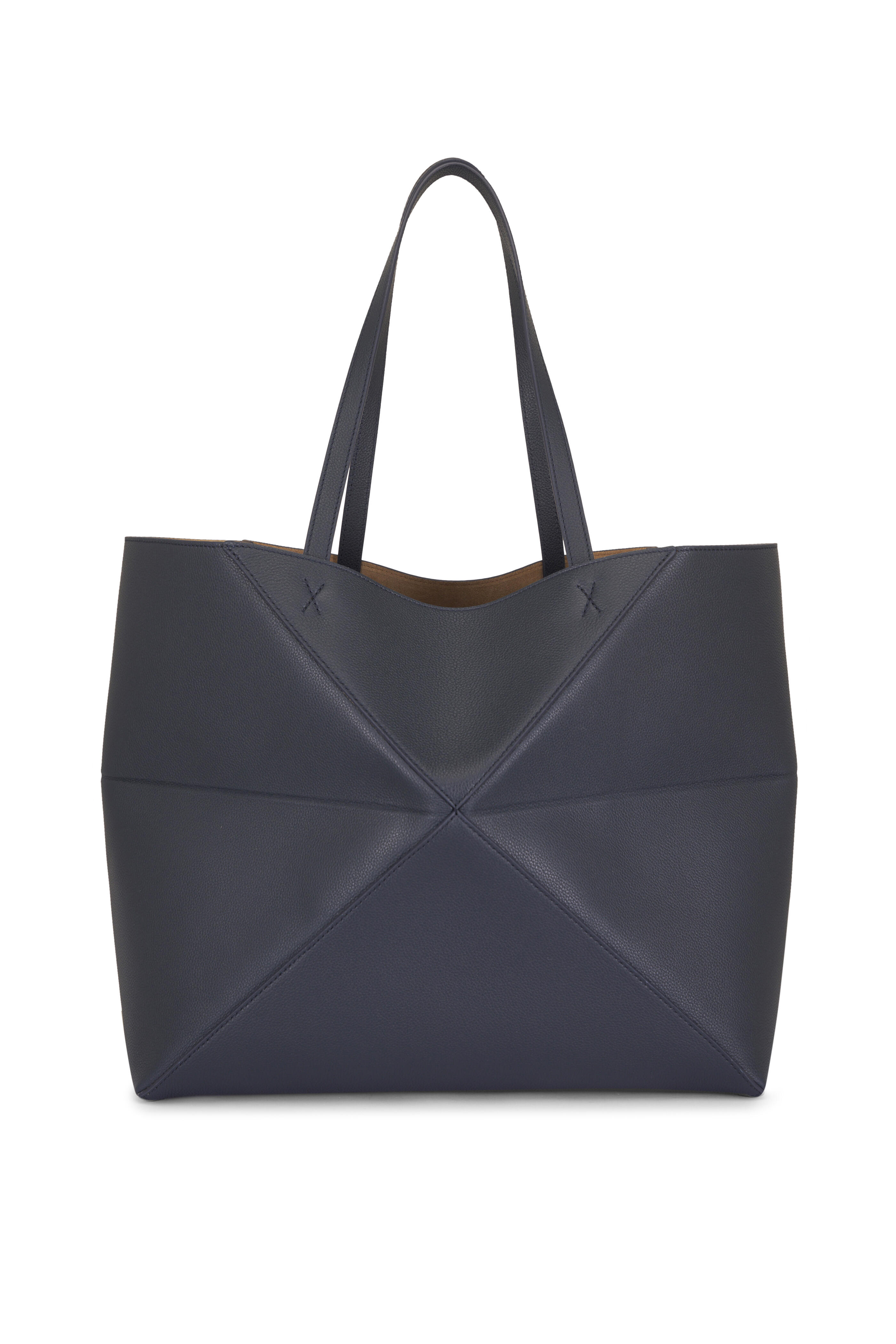 Loewe - Large Horizontal Puzzle Fold Deep Navy Tote - view 2