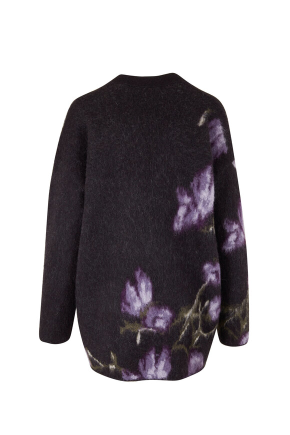 Vince - Black Orchid Jacquard Cardigan