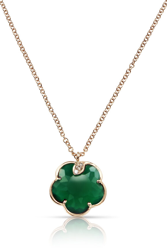 Pasquale Bruni - Petit Joli Green Agate & Diamond Necklace