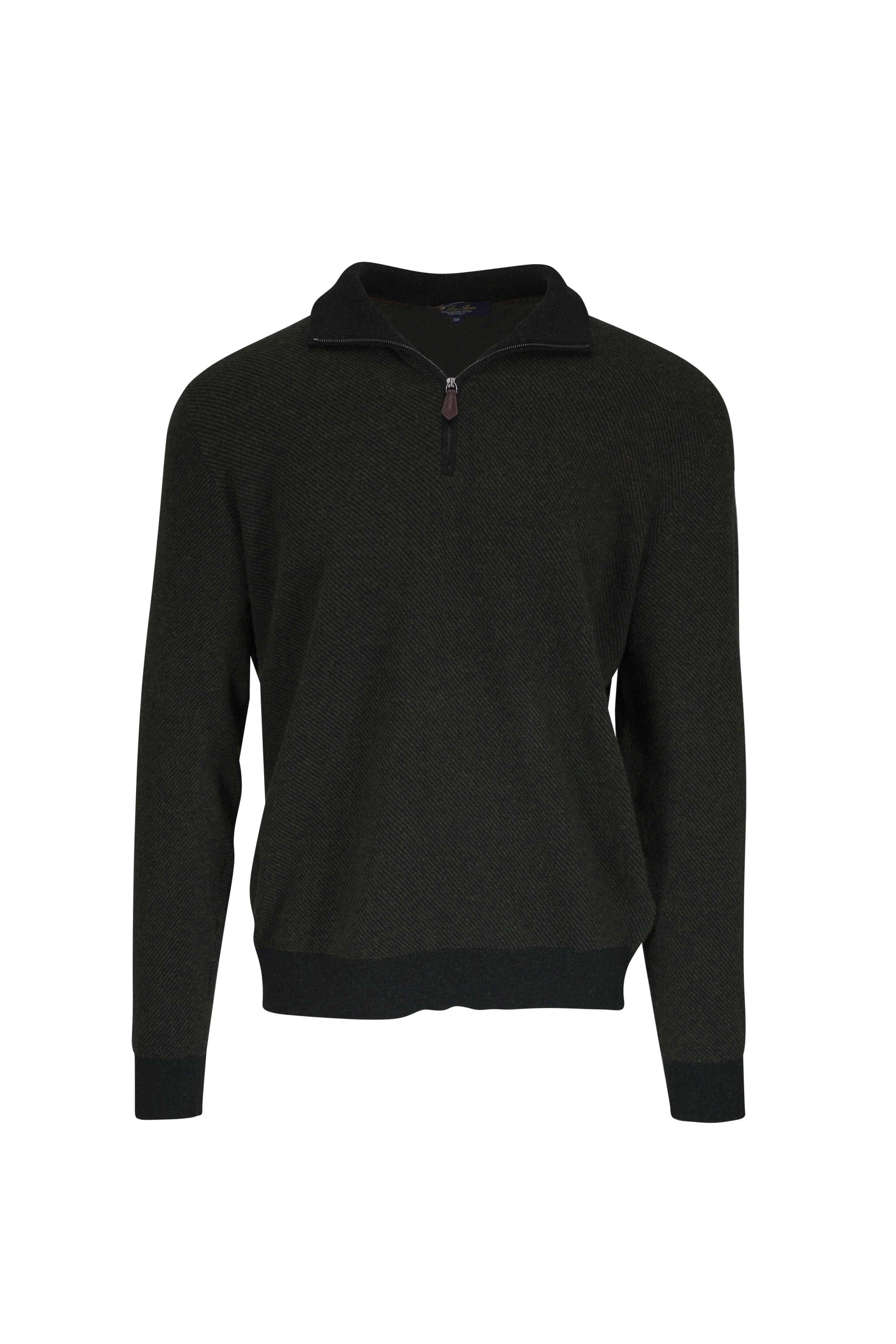 ロロピアーナ ハーフジップ Classic Half-Zip Baby Cashmere Gray Melange | Loro Piana US