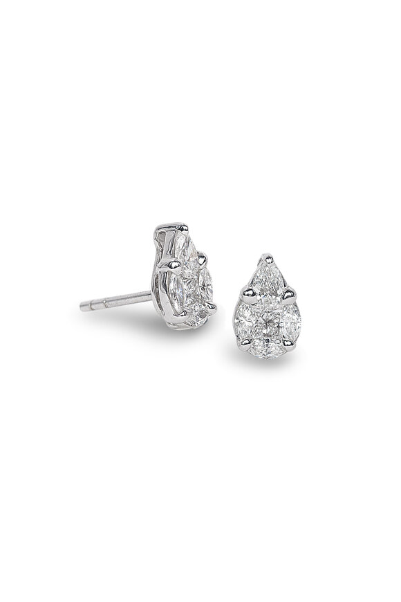 Nam Cho - White Gold Diamond Stud Earrings