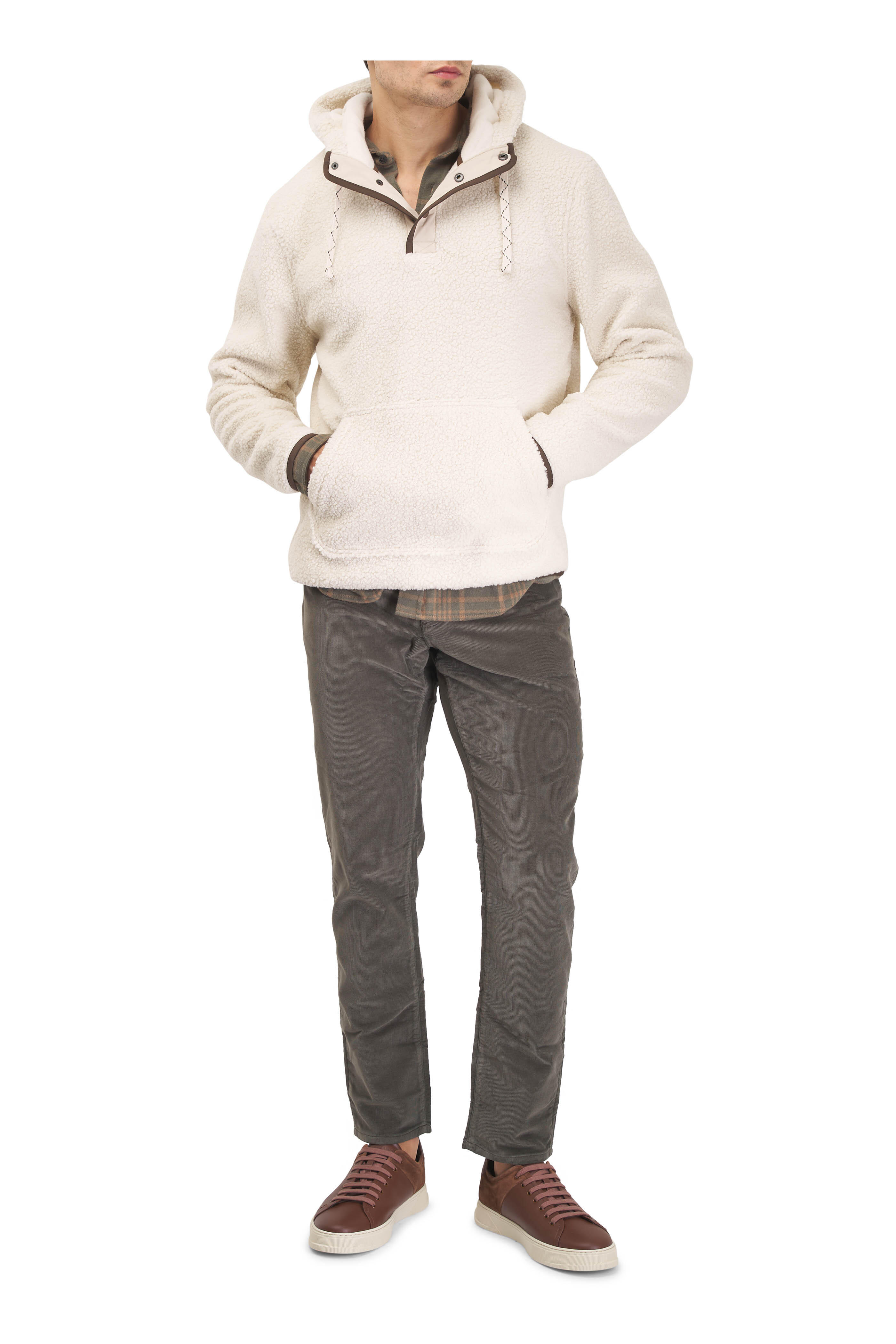 Faherty Brand - Legend™ Woodland Olive Plaid Sweater Shirt