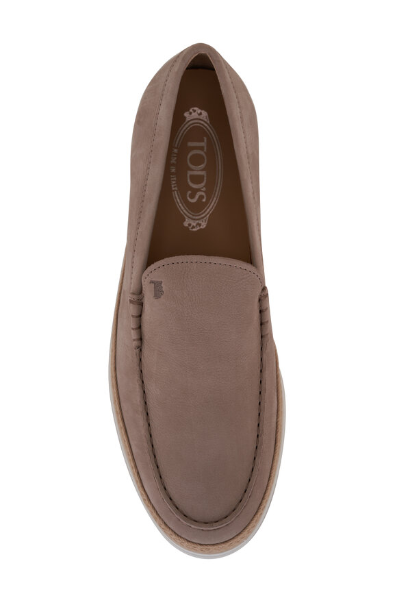 Tod's Sand Leather Espadrille Loafer - view 3