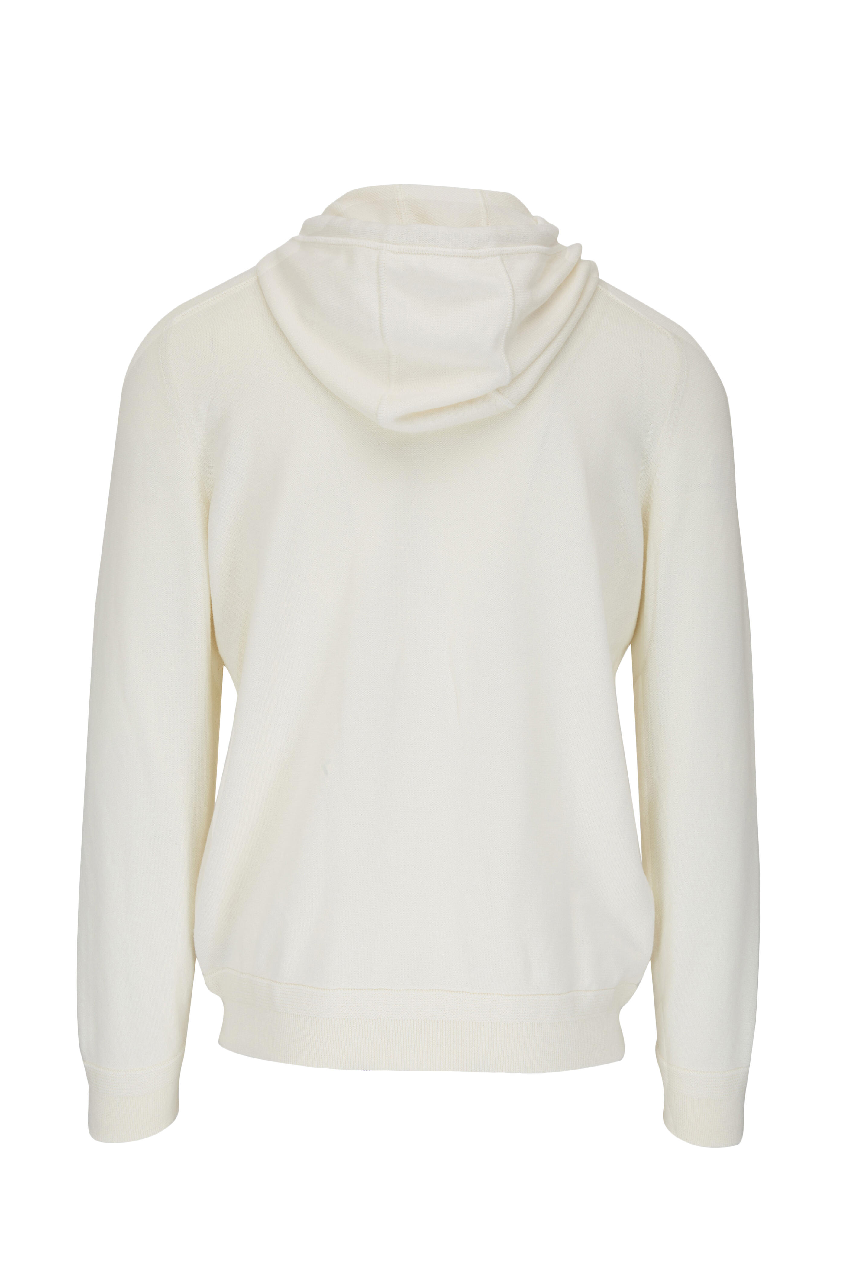 スウェット・トレーナー Z Zegna N6MH01830 Sweatshirts Sweaters White Zegna - White Cotton & Cashmere Hoodie | Mitchell Stores