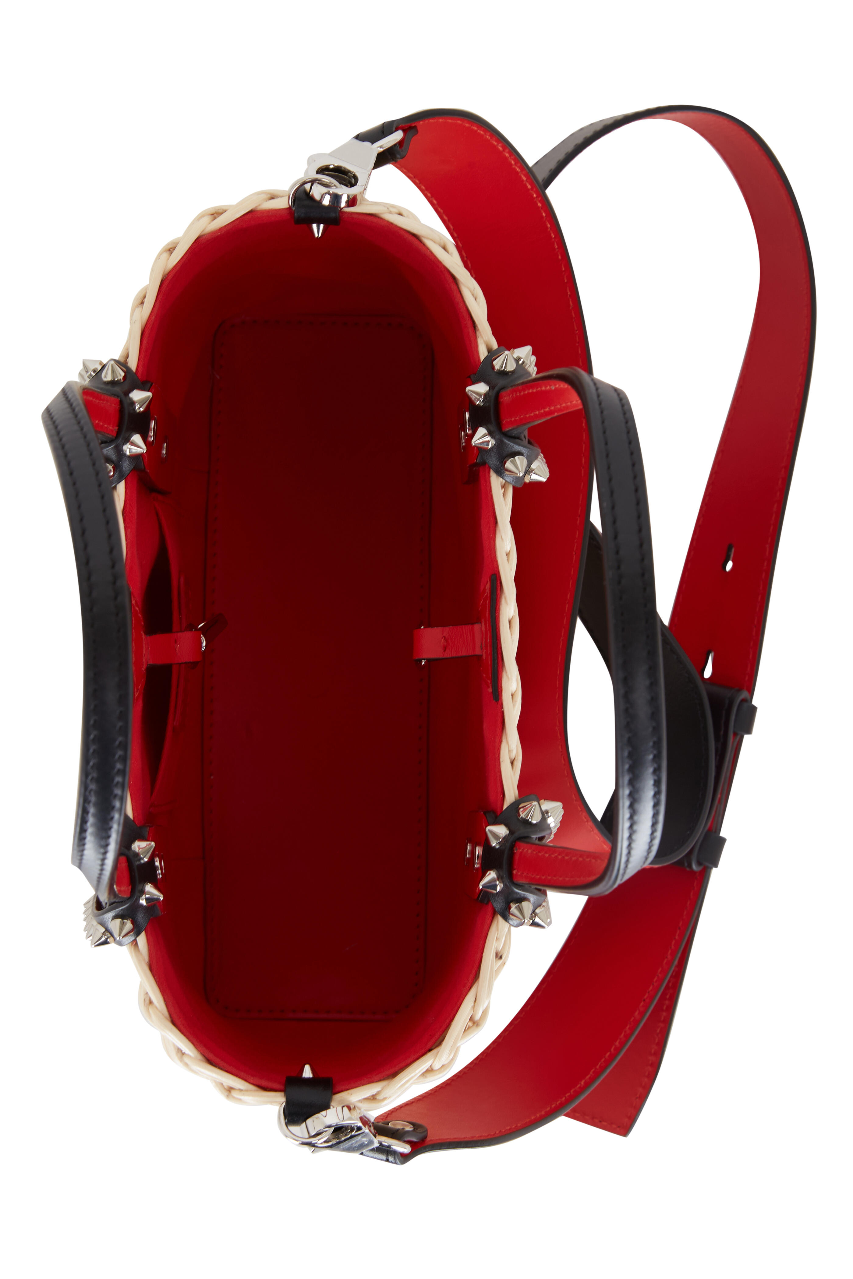 Christian Louboutin - Cabata Natural & Black Raffia Mini Tote