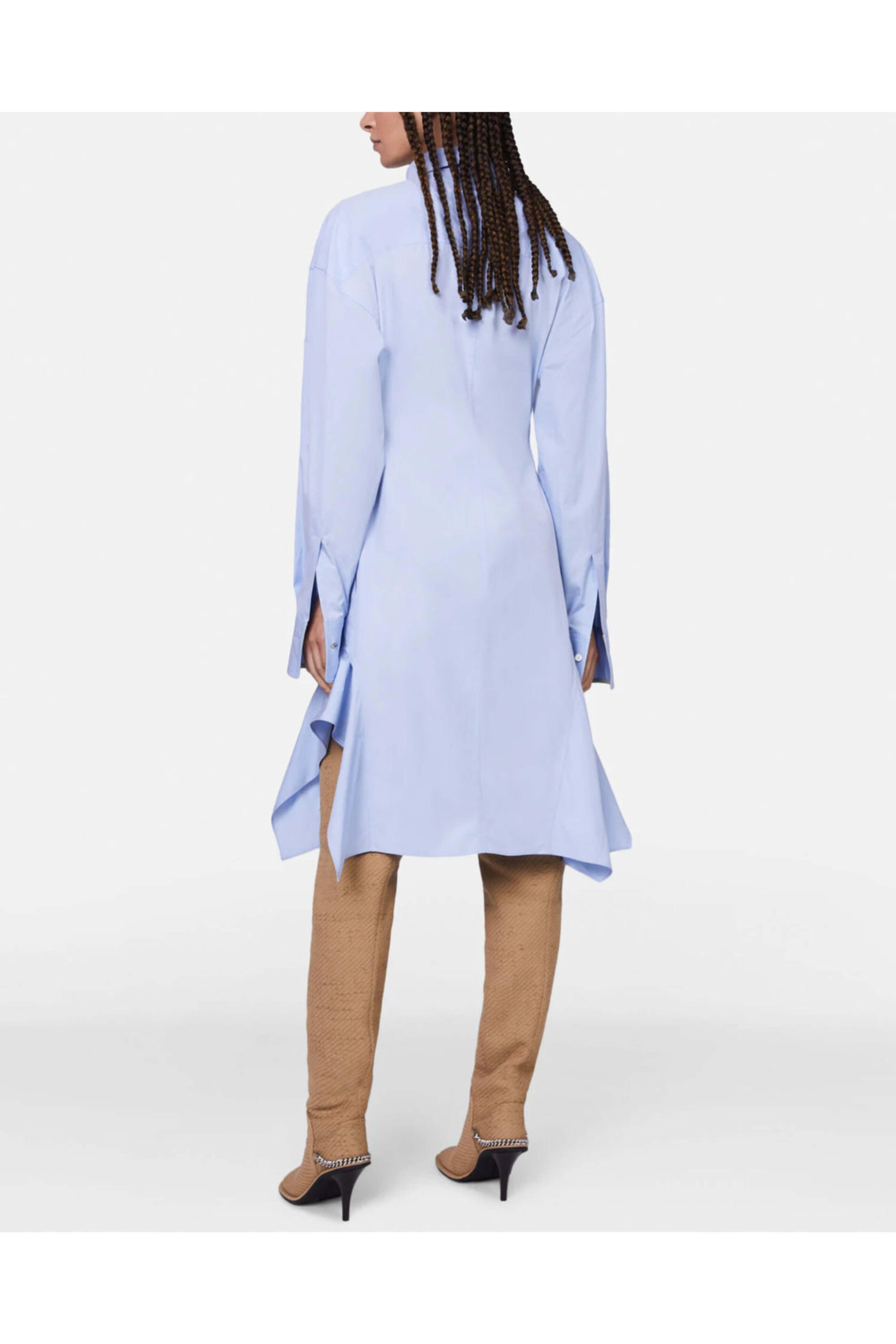 ワンピース STELLA McCARTNEY Light-Blue Long Dress Stella McCartney - Sky Blue Long Sleeve Shirt Dress