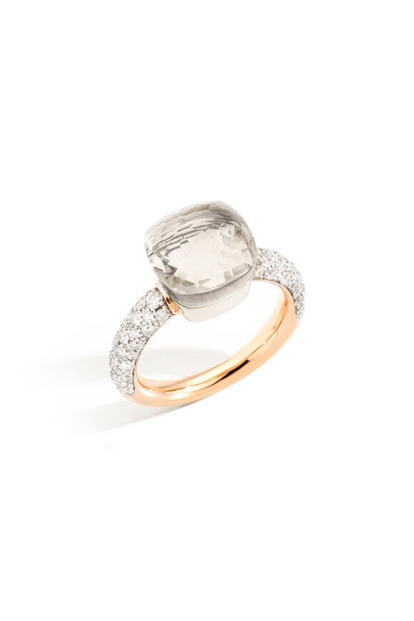 Pomellato 18k Gold White Topaz Nudo Classic Ring - view 1