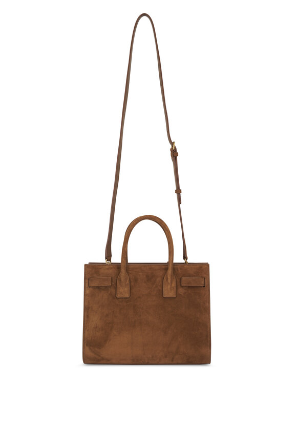 Saint Laurent Sac De Jour Cognac Suede Tote - view 3